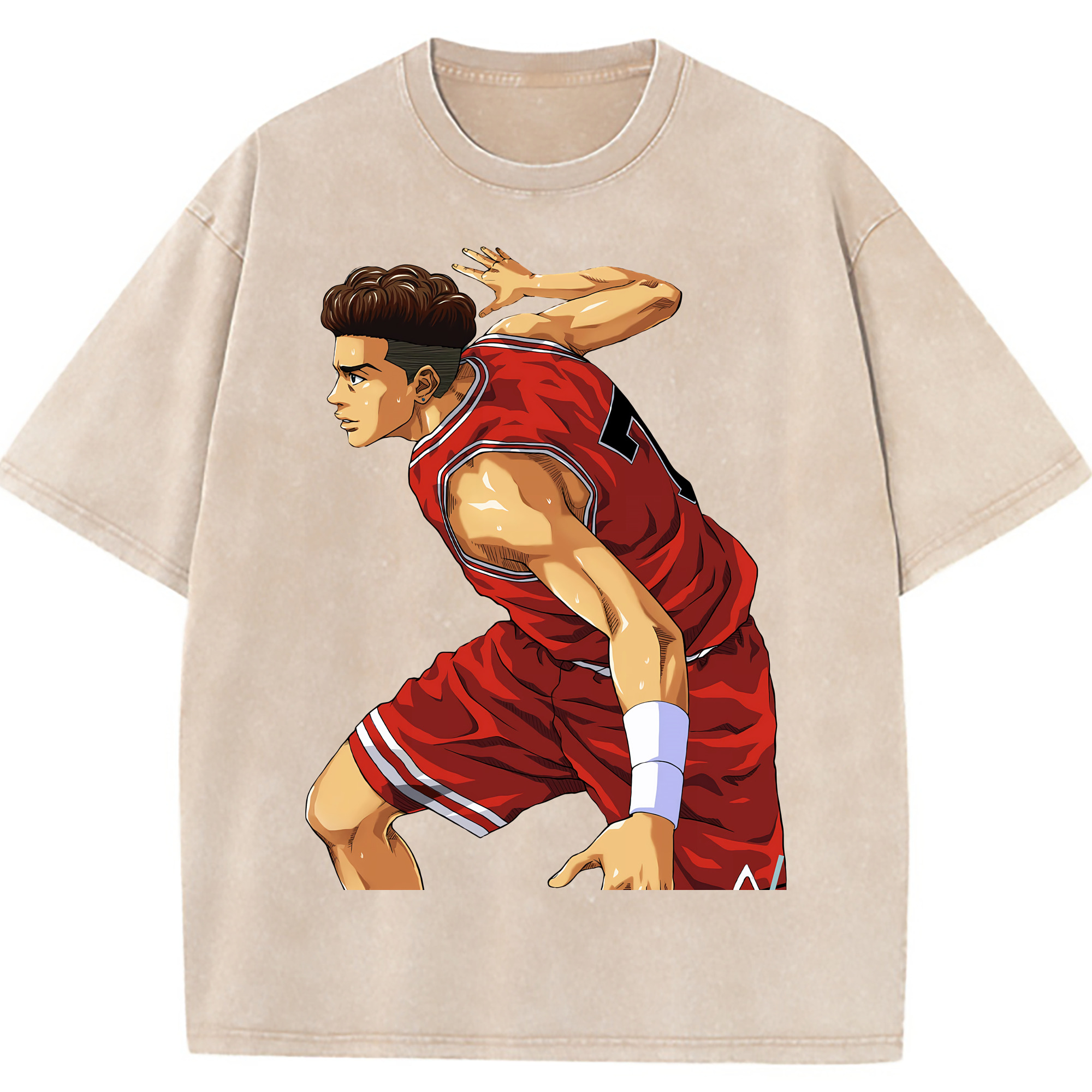 （画像用） SLAM DUNK／スラムダンク 綿100% ヴィンテージ風 半袖Tシャツ（フロントプリント）