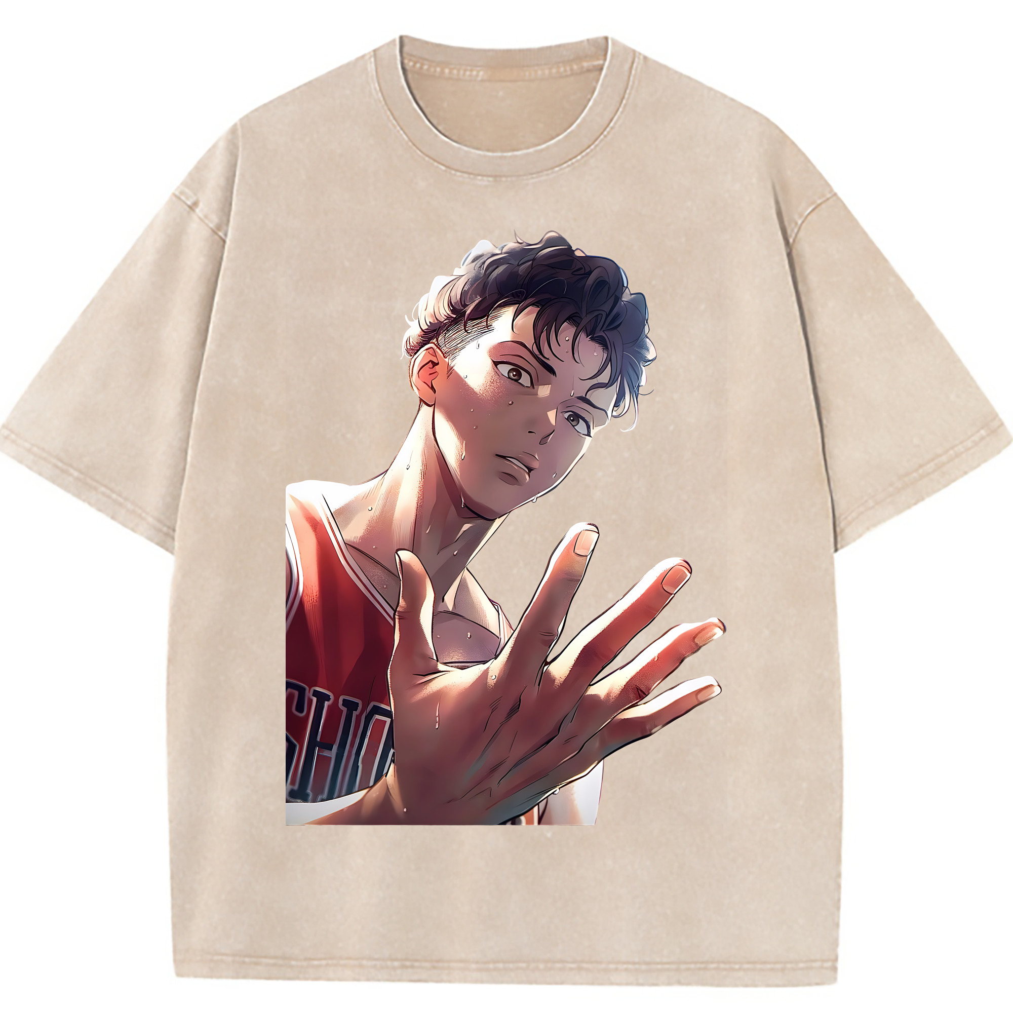 （画像用） SLAM DUNK／スラムダンク 綿100% ヴィンテージ風 半袖Tシャツ（フロントプリント）