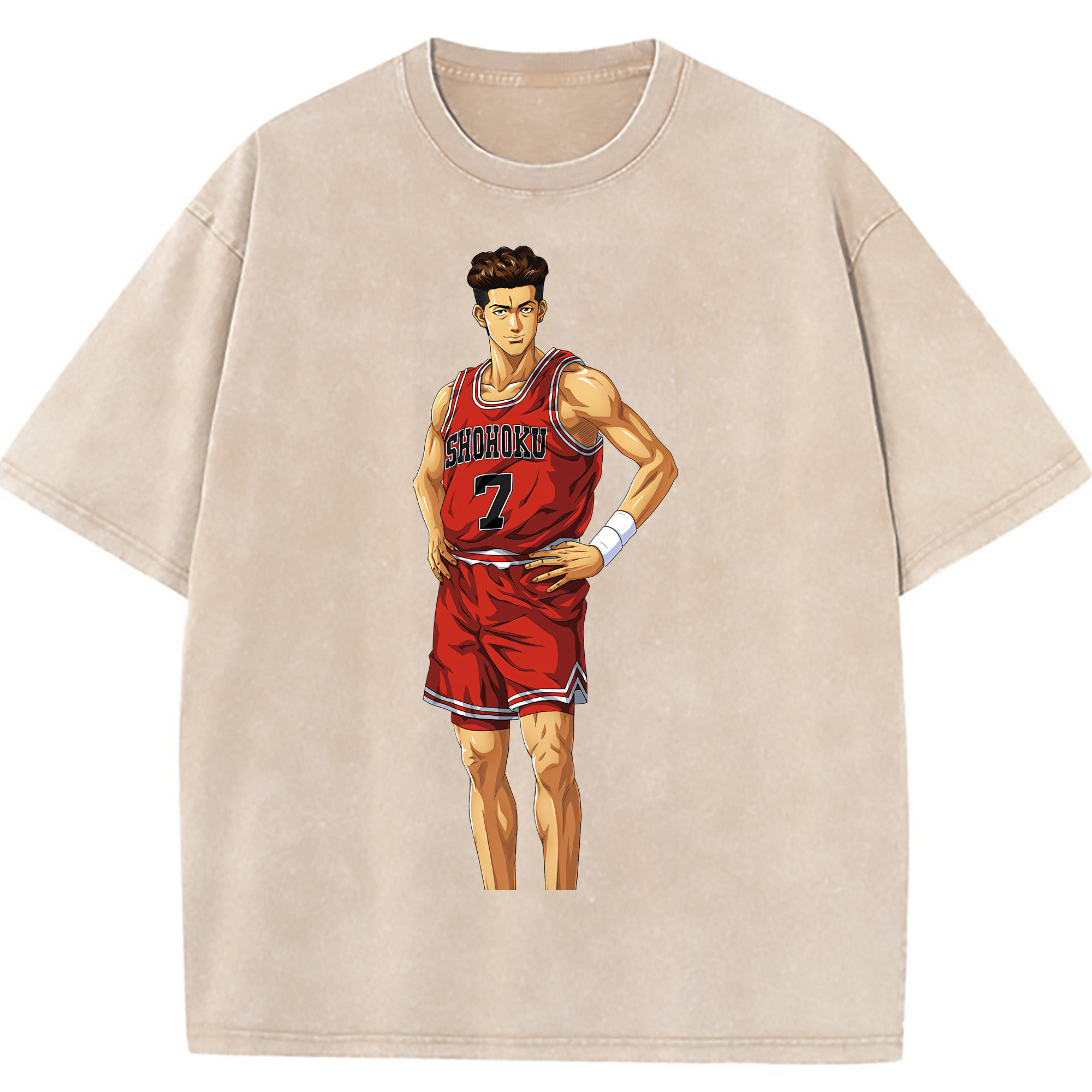（画像用） SLAM DUNK／スラムダンク 綿100% ヴィンテージ風 半袖Tシャツ（フロントプリント）