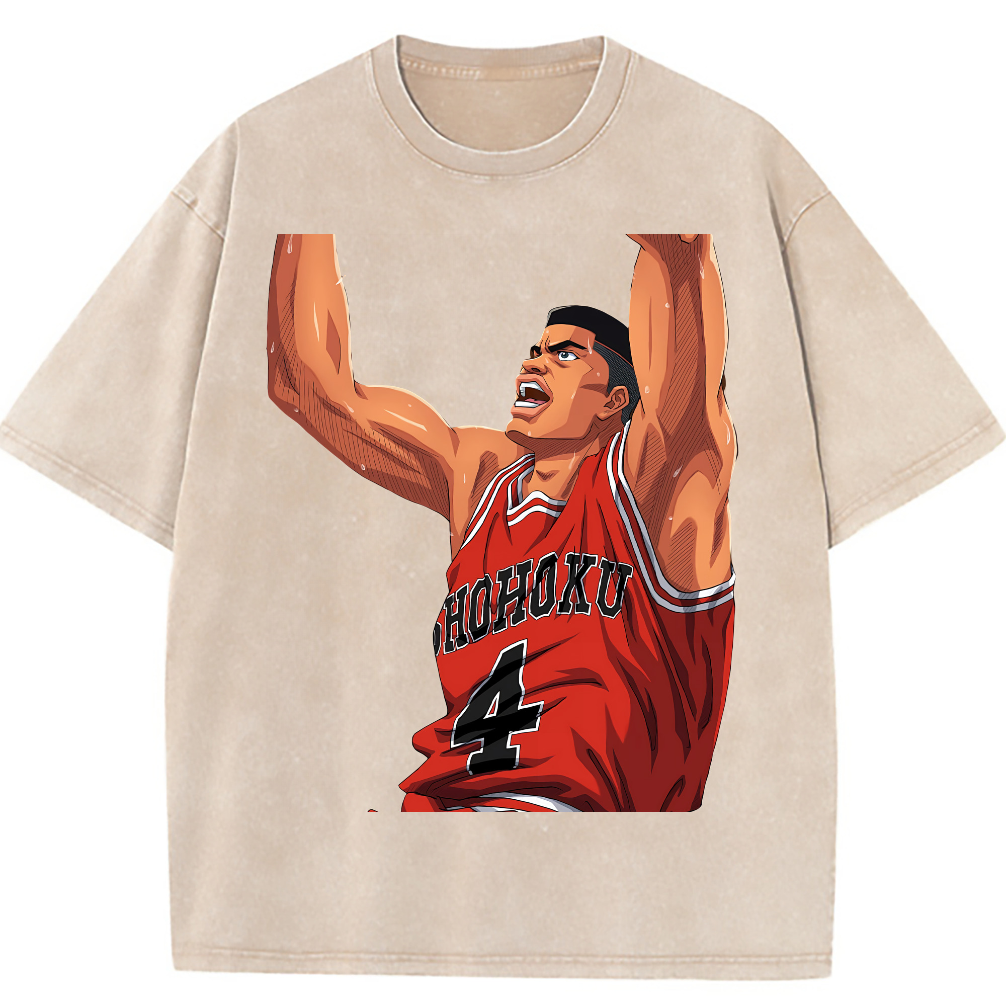 （画像用） SLAM DUNK／スラムダンク 綿100% ヴィンテージ風 半袖Tシャツ（フロントプリント）