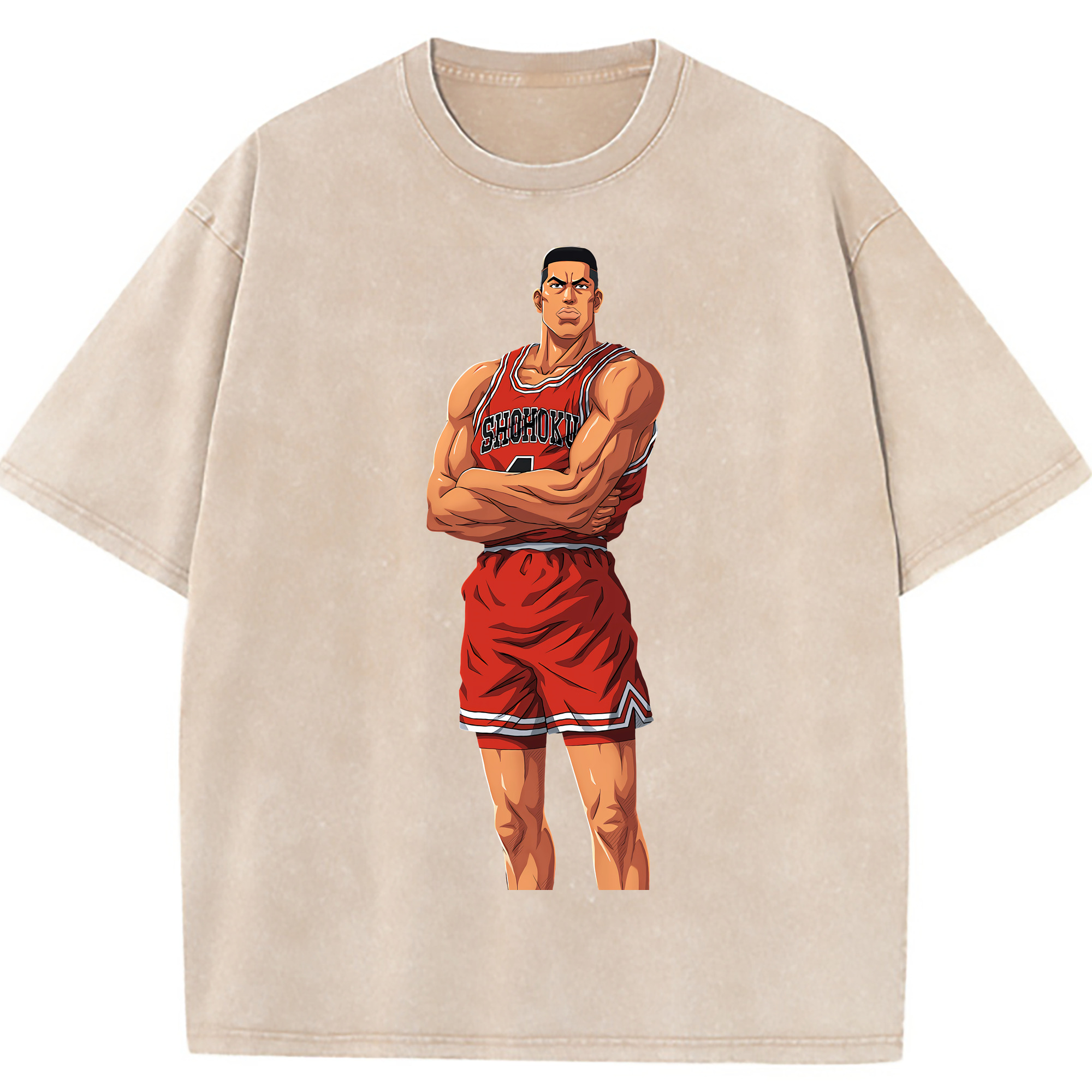 （画像用） SLAM DUNK／スラムダンク 綿100% ヴィンテージ風 半袖Tシャツ（フロントプリント）