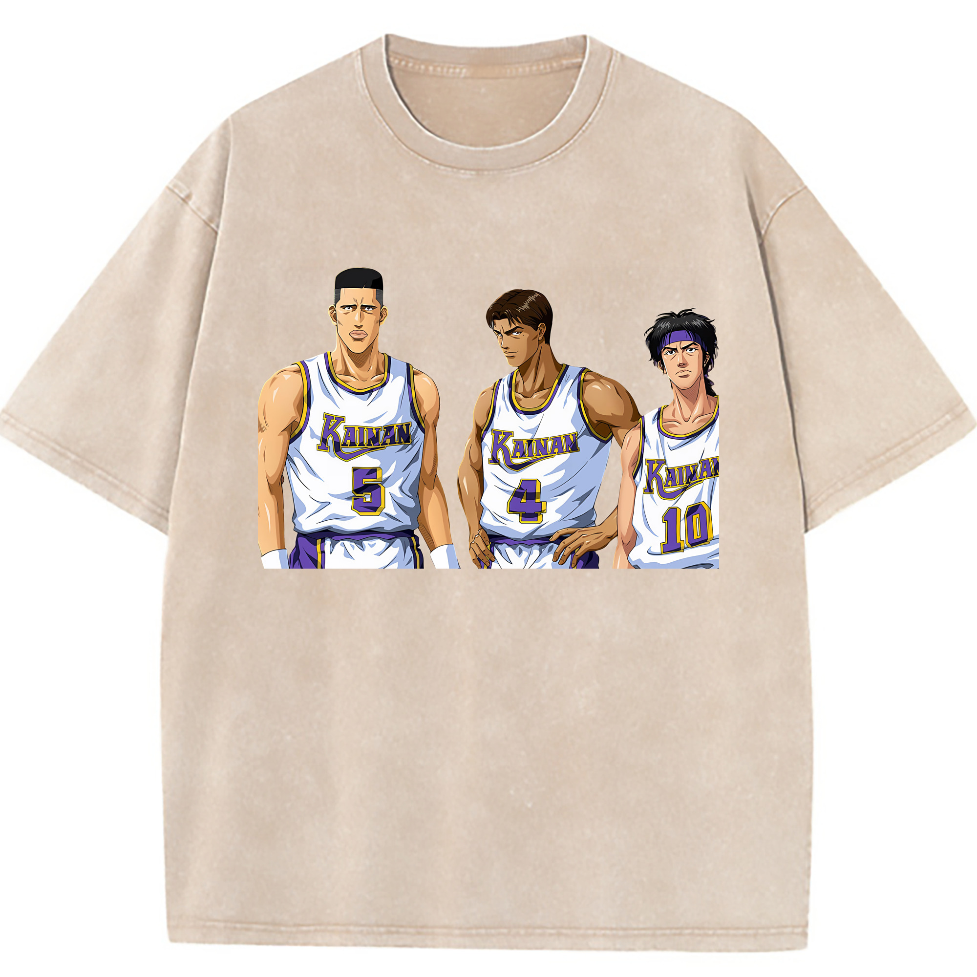 （画像用） SLAM DUNK／スラムダンク 綿100% ヴィンテージ風 半袖Tシャツ（フロントプリント）