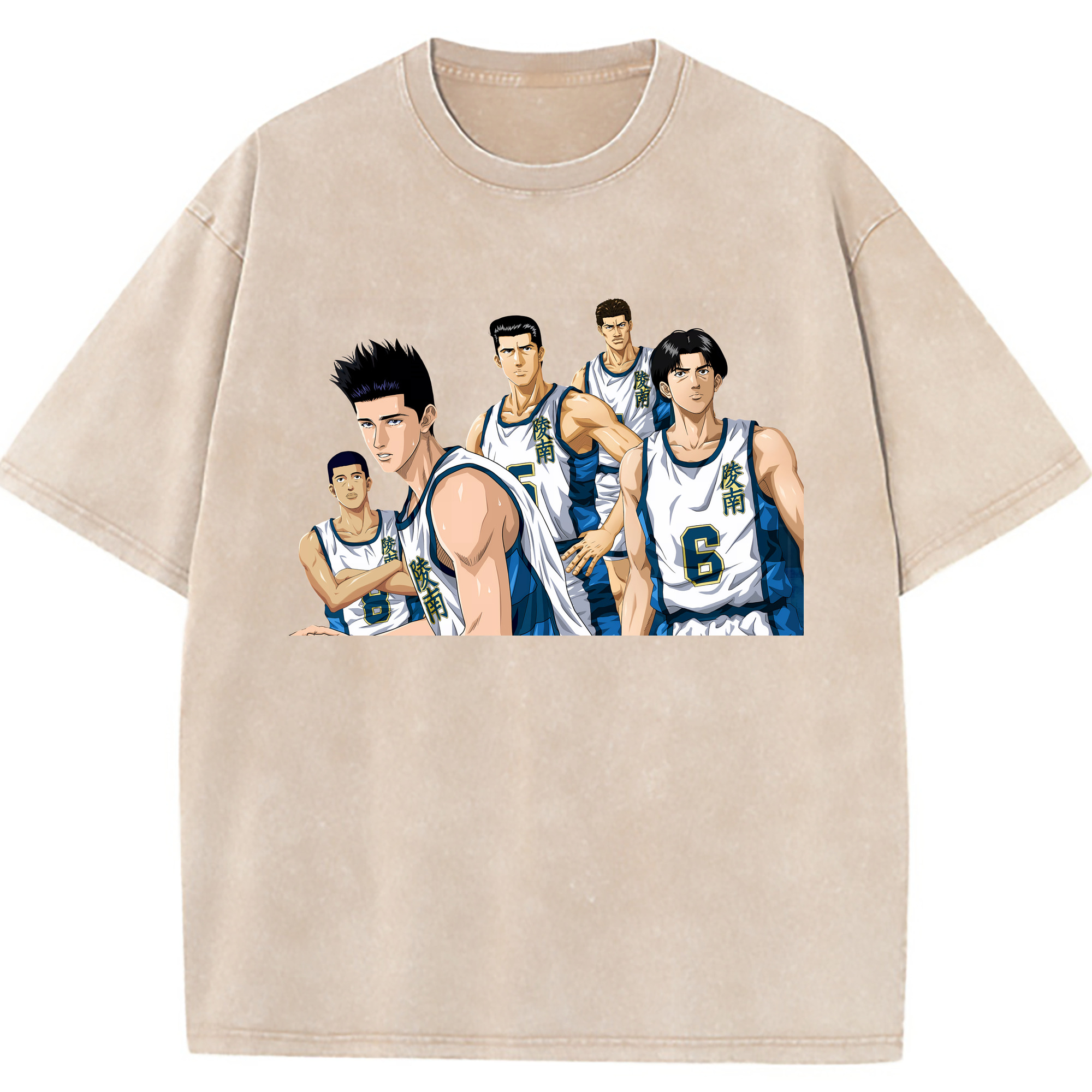 （画像用） SLAM DUNK／スラムダンク 綿100% ヴィンテージ風 半袖Tシャツ（フロントプリント）