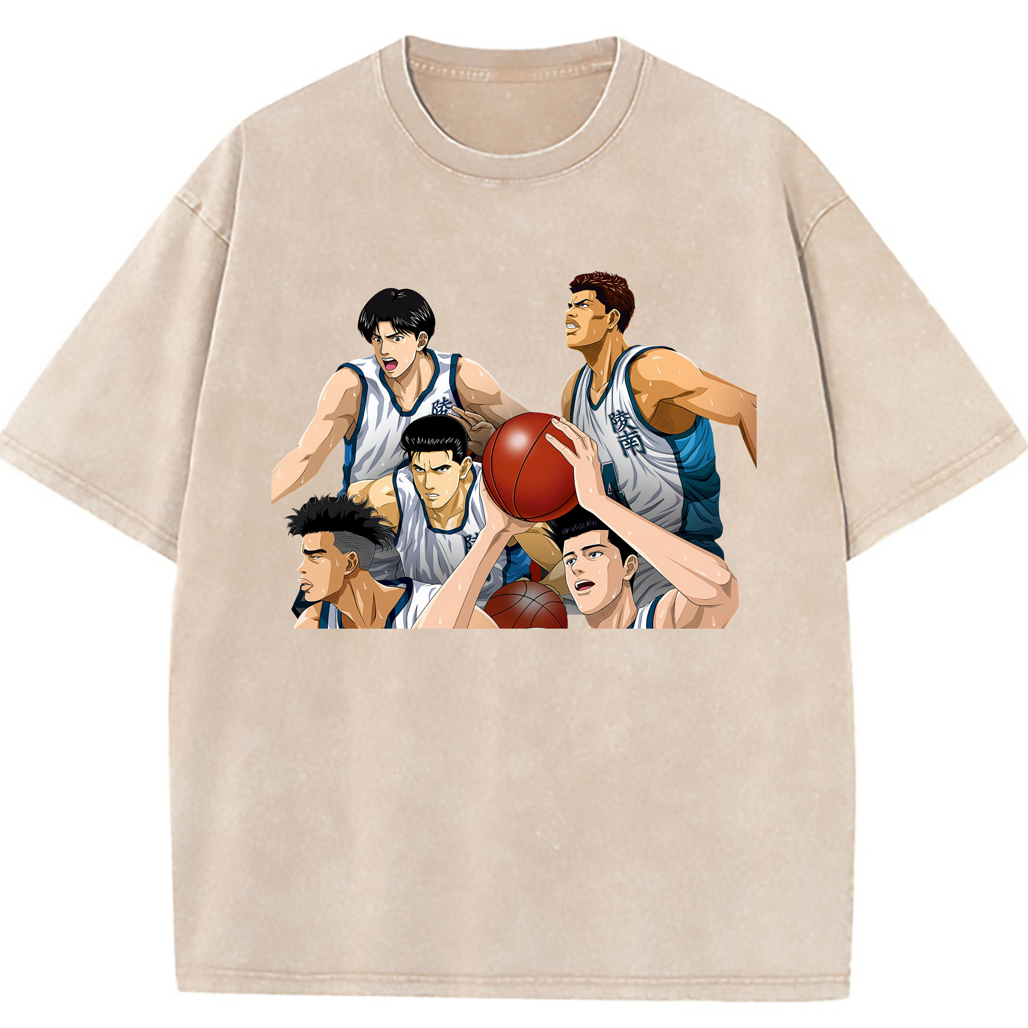 （画像用） SLAM DUNK／スラムダンク 綿100% ヴィンテージ風 半袖Tシャツ（フロントプリント）