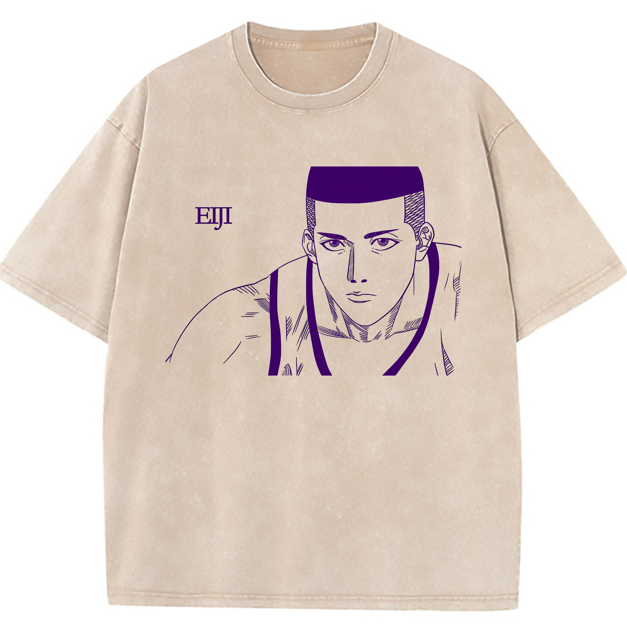 （画像用） SLAM DUNK／スラムダンク 綿100% ヴィンテージ風 半袖Tシャツ（フロントプリント）