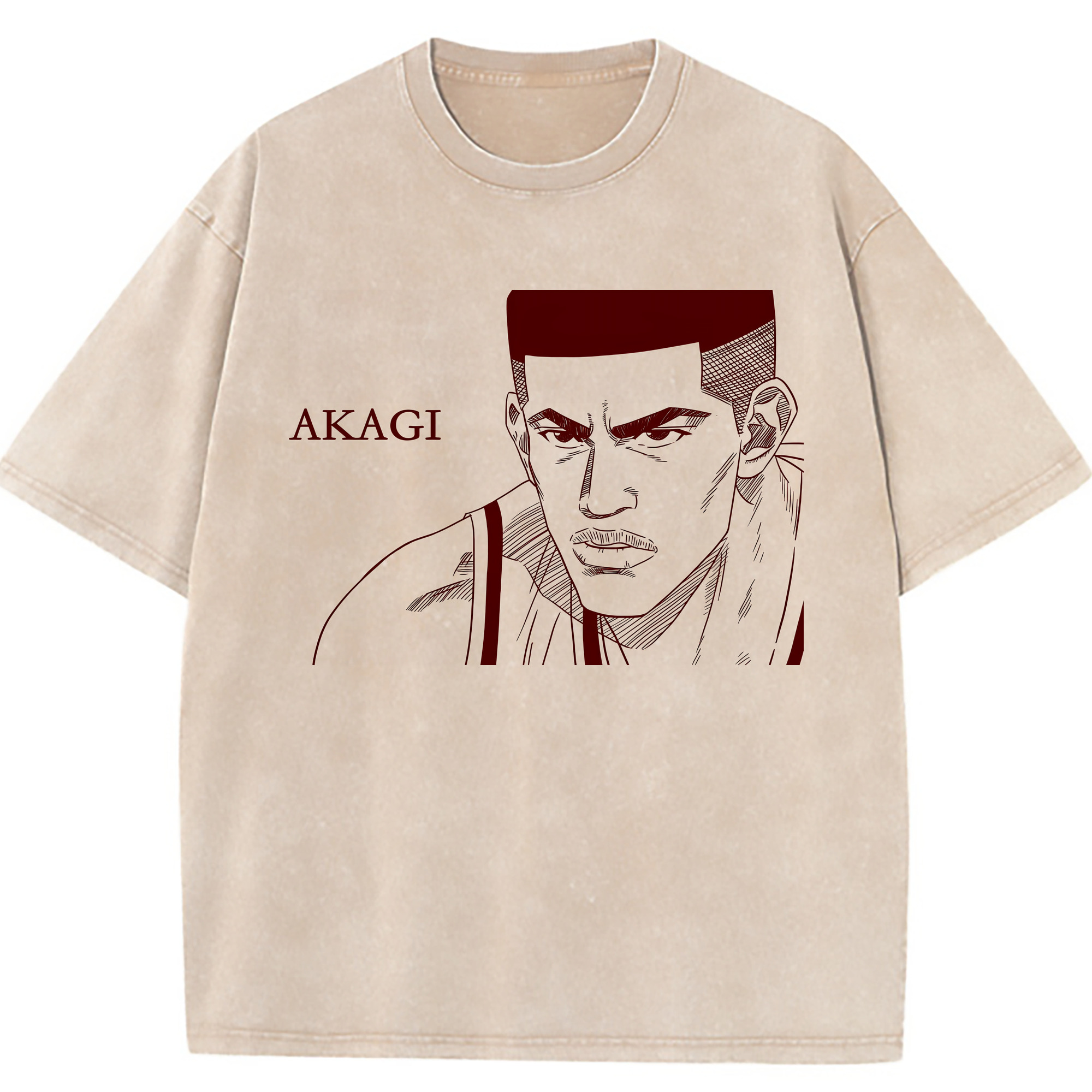 （画像用） SLAM DUNK／スラムダンク 綿100% ヴィンテージ風 半袖Tシャツ（フロントプリント）