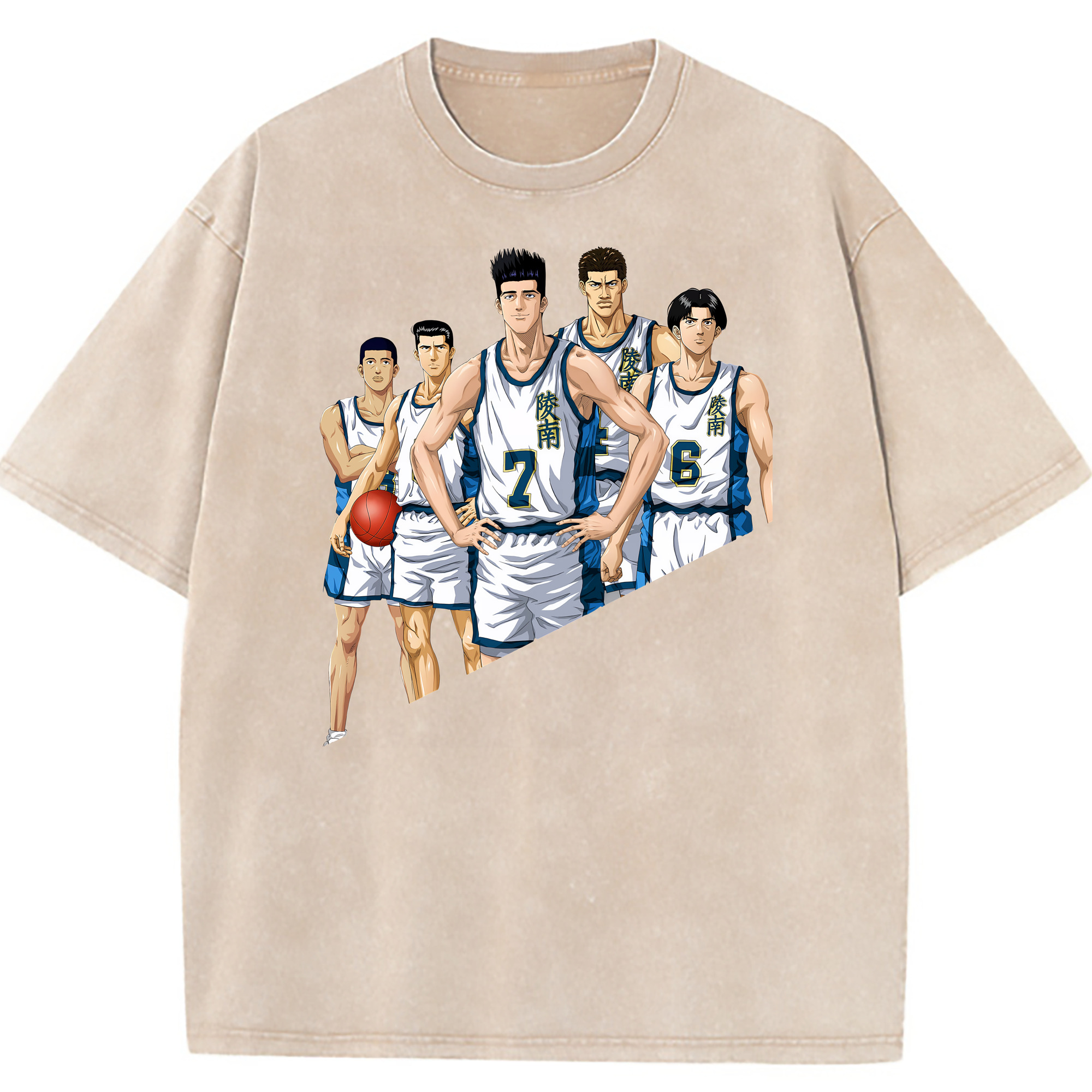 （画像用） SLAM DUNK／スラムダンク 綿100% ヴィンテージ風 半袖Tシャツ（フロントプリント）