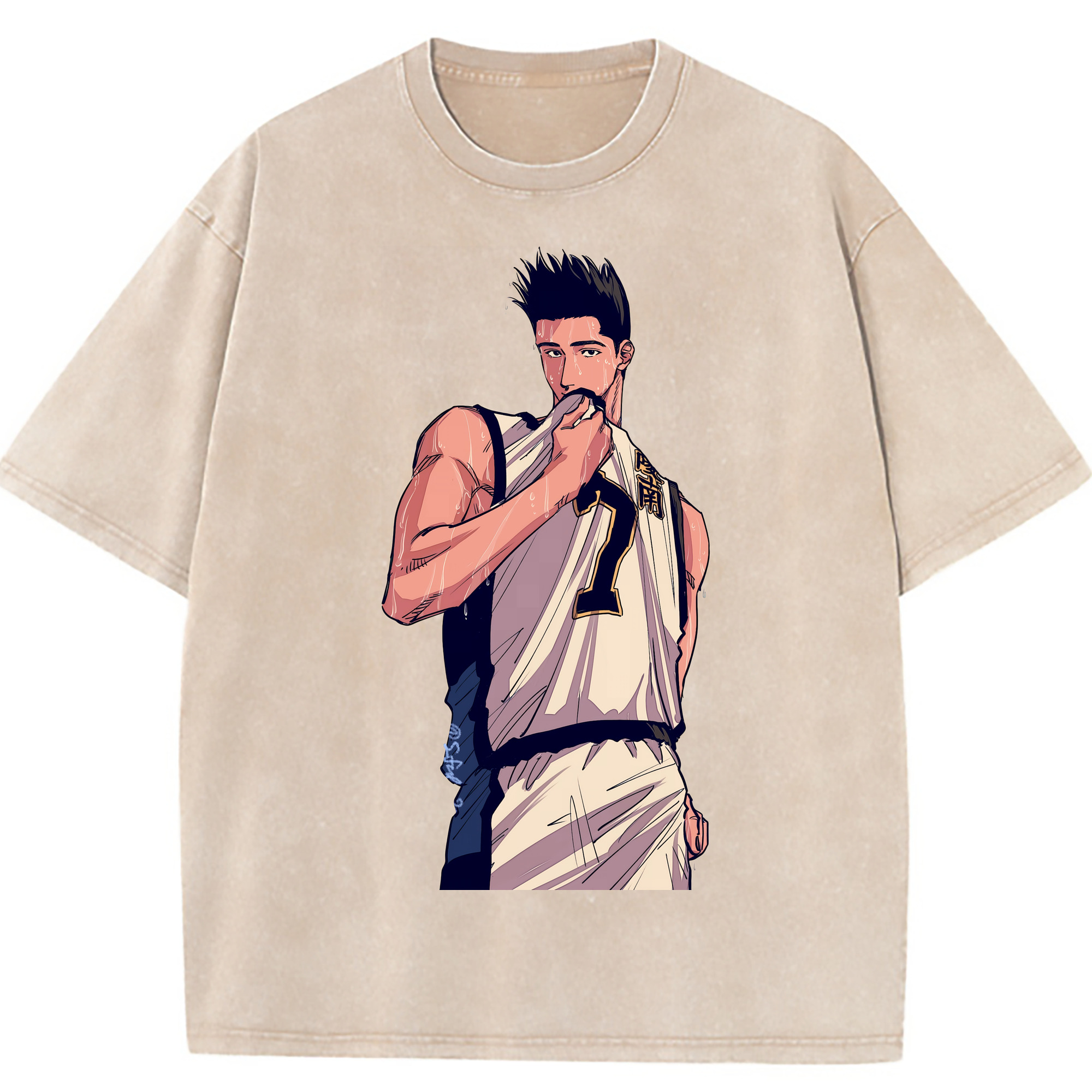 （画像用） SLAM DUNK／スラムダンク 綿100% ヴィンテージ風 半袖Tシャツ（フロントプリント）