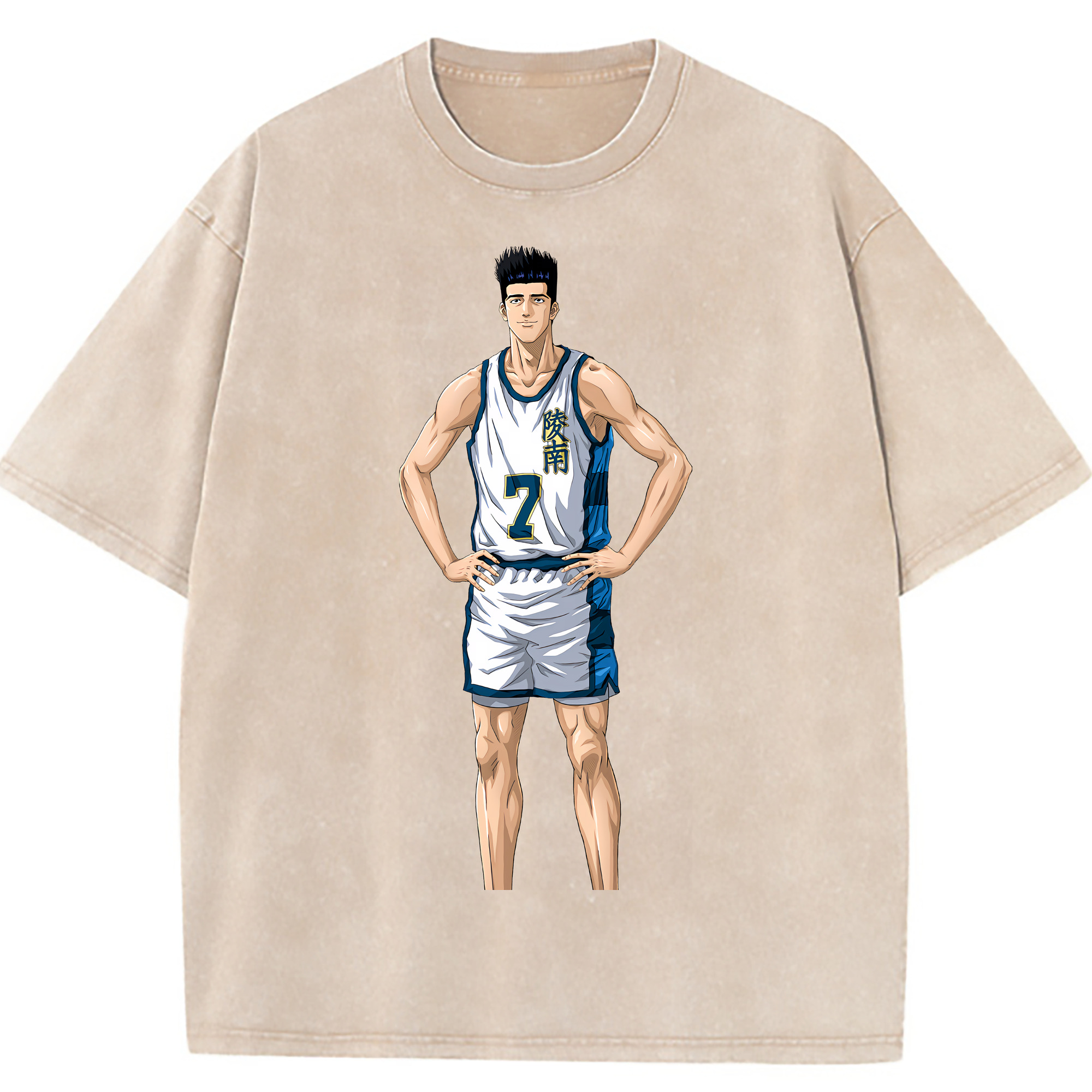 （画像用） SLAM DUNK／スラムダンク 綿100% ヴィンテージ風 半袖Tシャツ（フロントプリント）