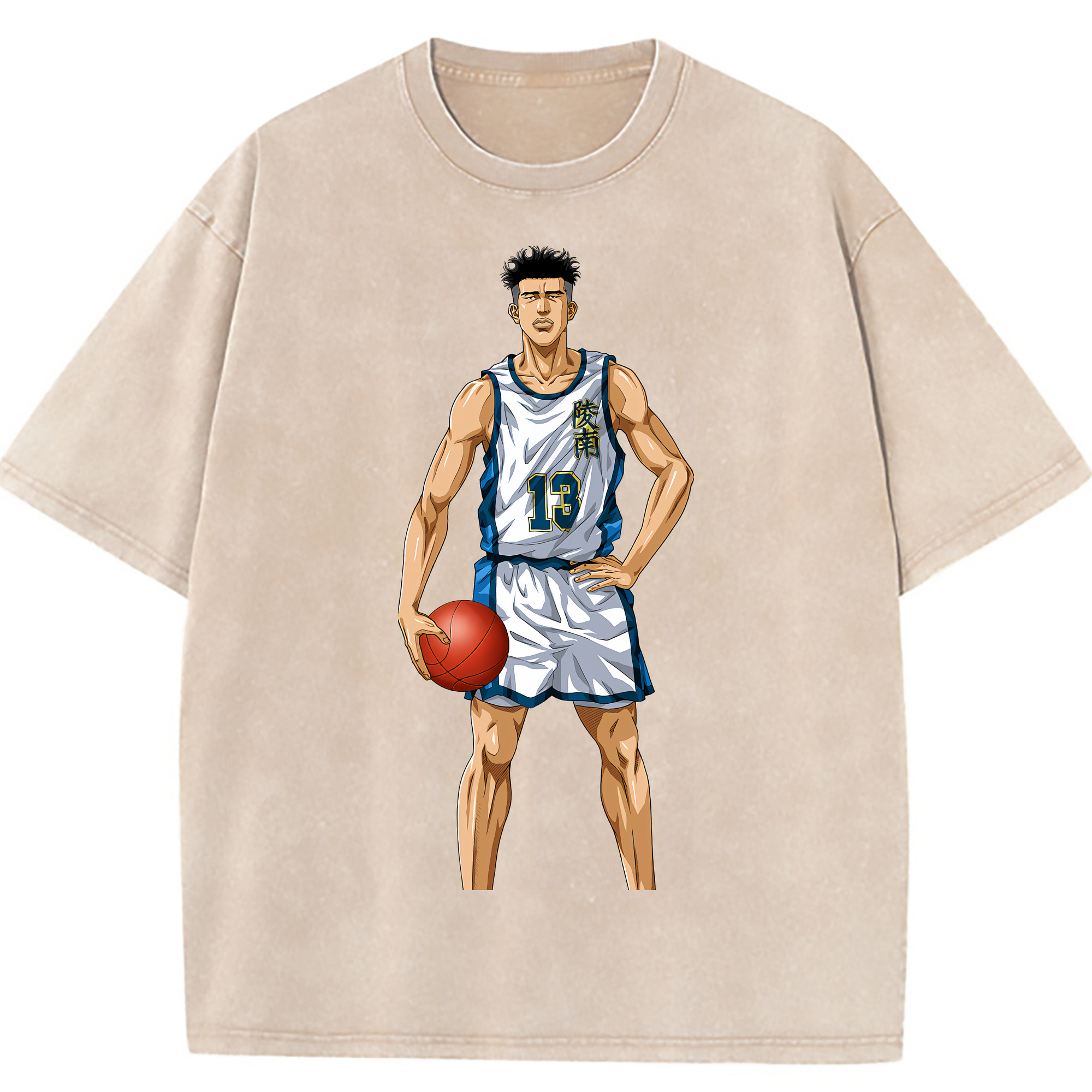 （画像用） SLAM DUNK／スラムダンク 綿100% ヴィンテージ風 半袖Tシャツ（フロントプリント）