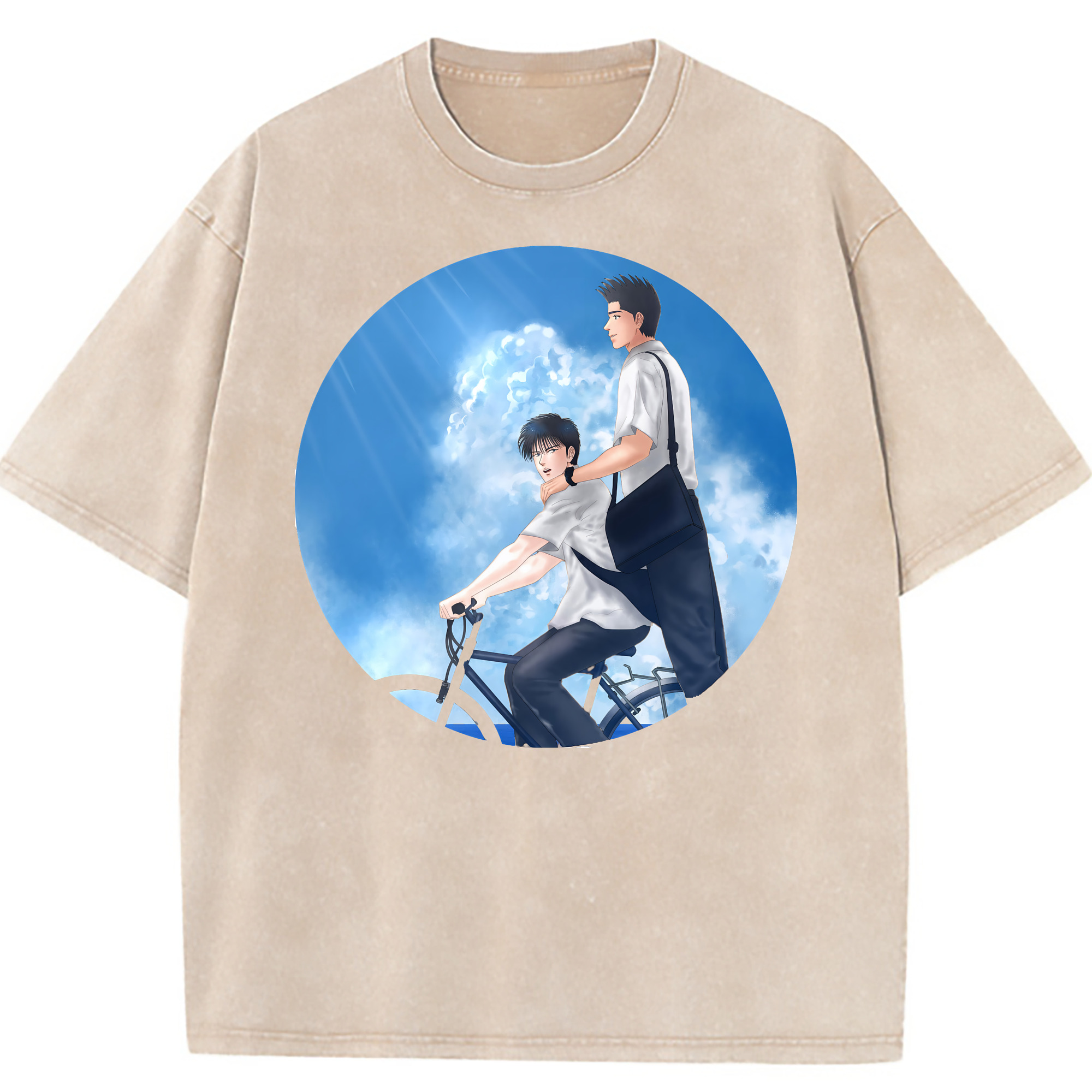 （画像用） SLAM DUNK／スラムダンク 綿100% ヴィンテージ風 半袖Tシャツ（フロントプリント）