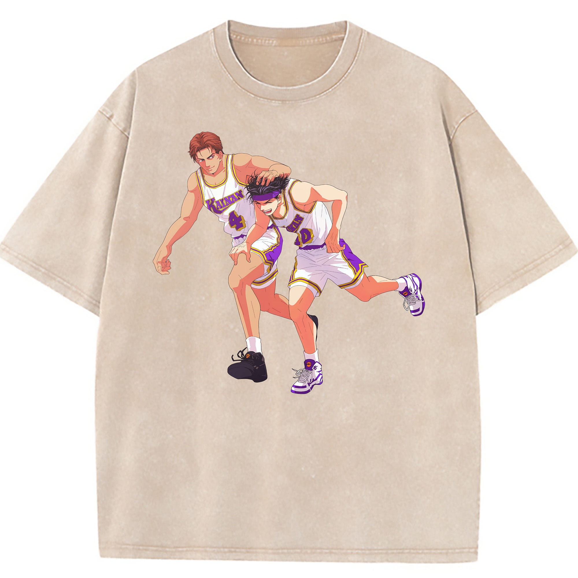 （画像用） SLAM DUNK／スラムダンク 綿100% ヴィンテージ風 半袖Tシャツ（フロントプリント）