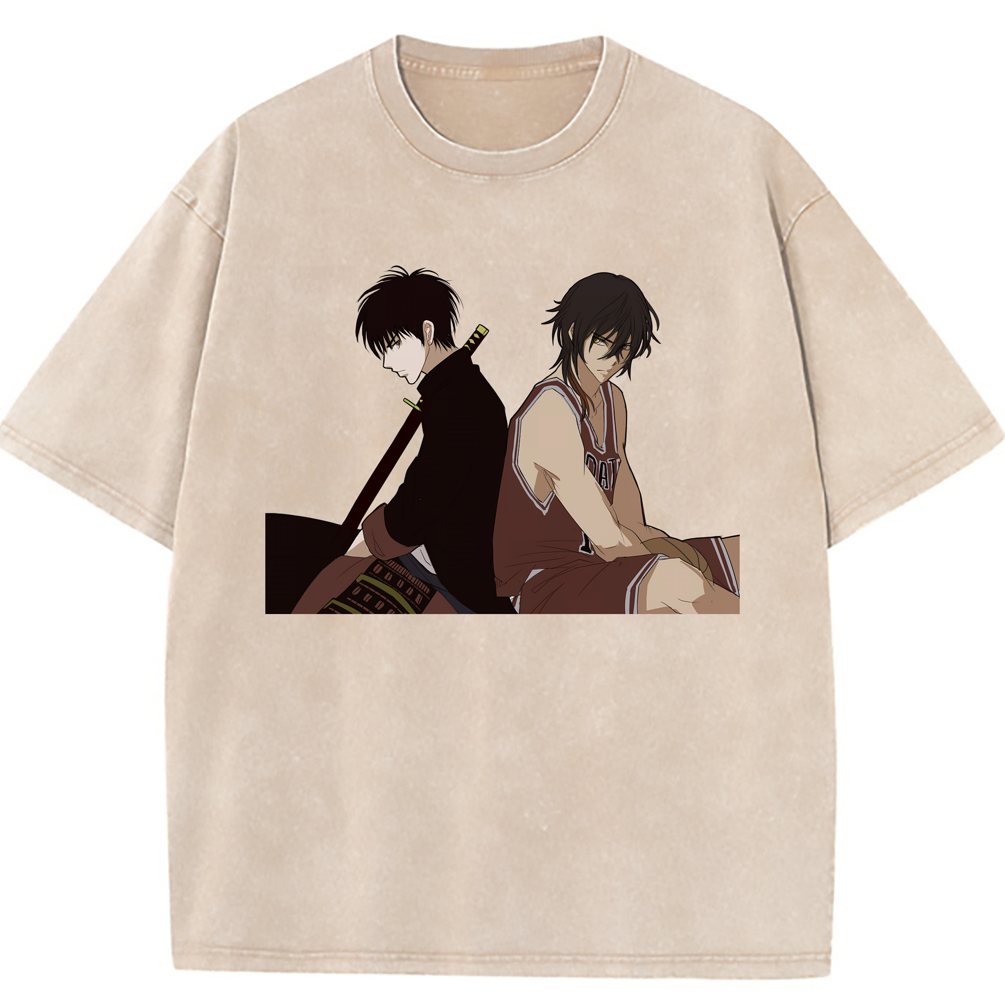 （画像用） SLAM DUNK／スラムダンク 綿100% ヴィンテージ風 半袖Tシャツ（フロントプリント）