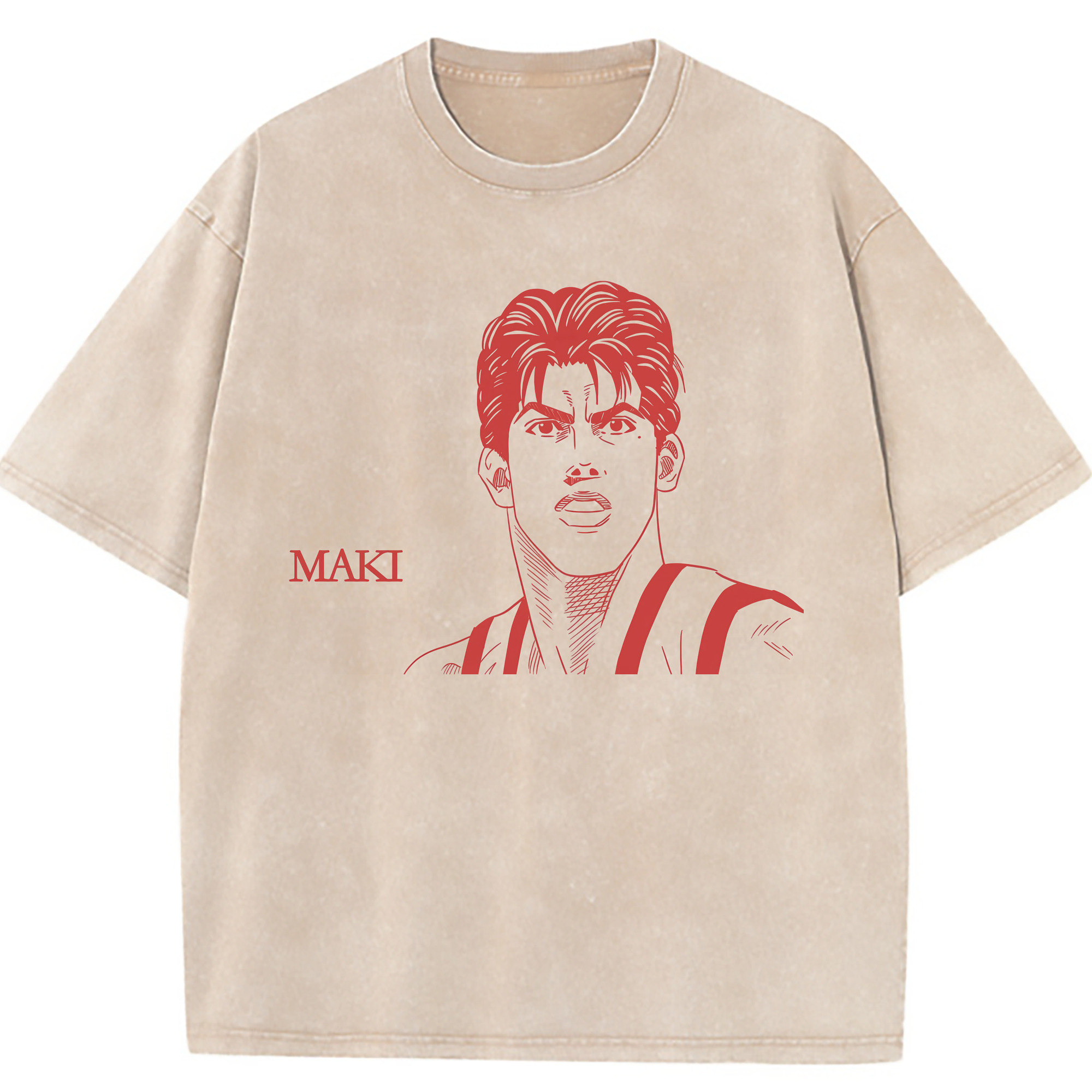 （画像用） SLAM DUNK／スラムダンク 綿100% ヴィンテージ風 半袖Tシャツ（フロントプリント）