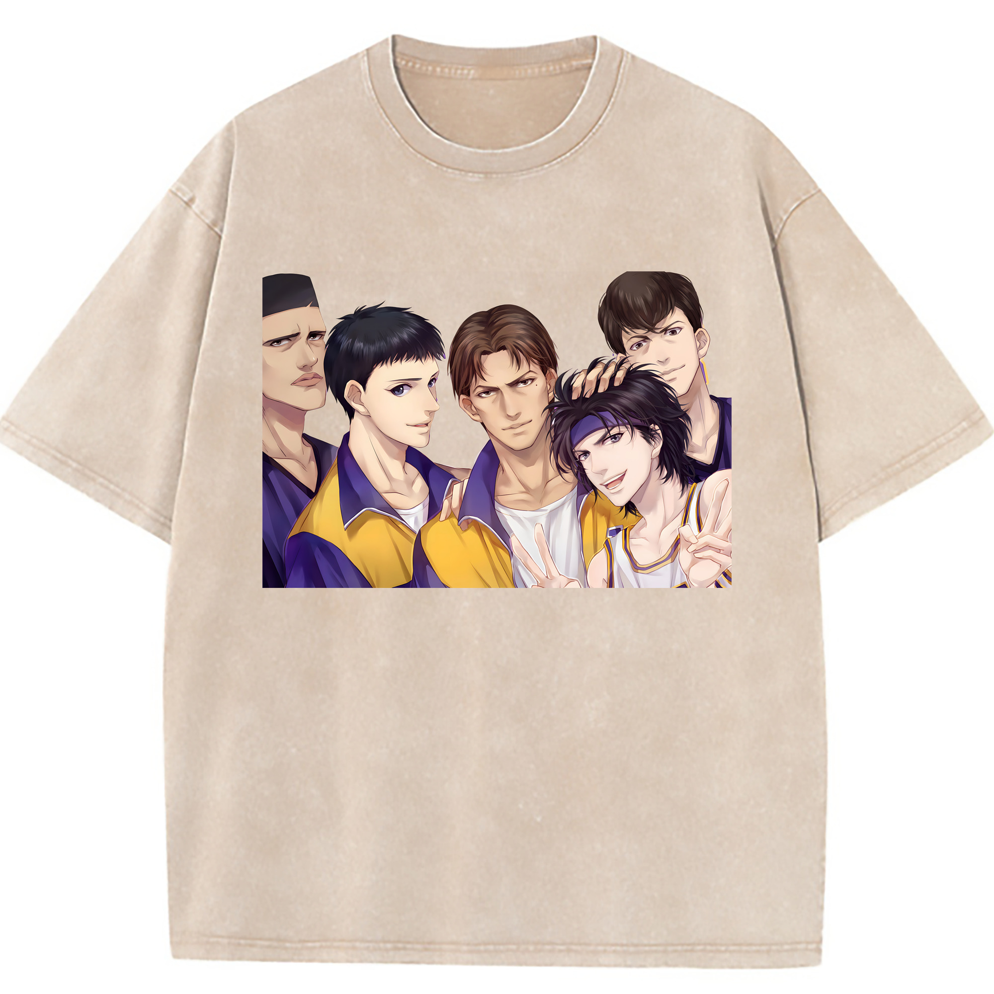 （画像用） SLAM DUNK／スラムダンク 綿100% ヴィンテージ風 半袖Tシャツ（フロントプリント）