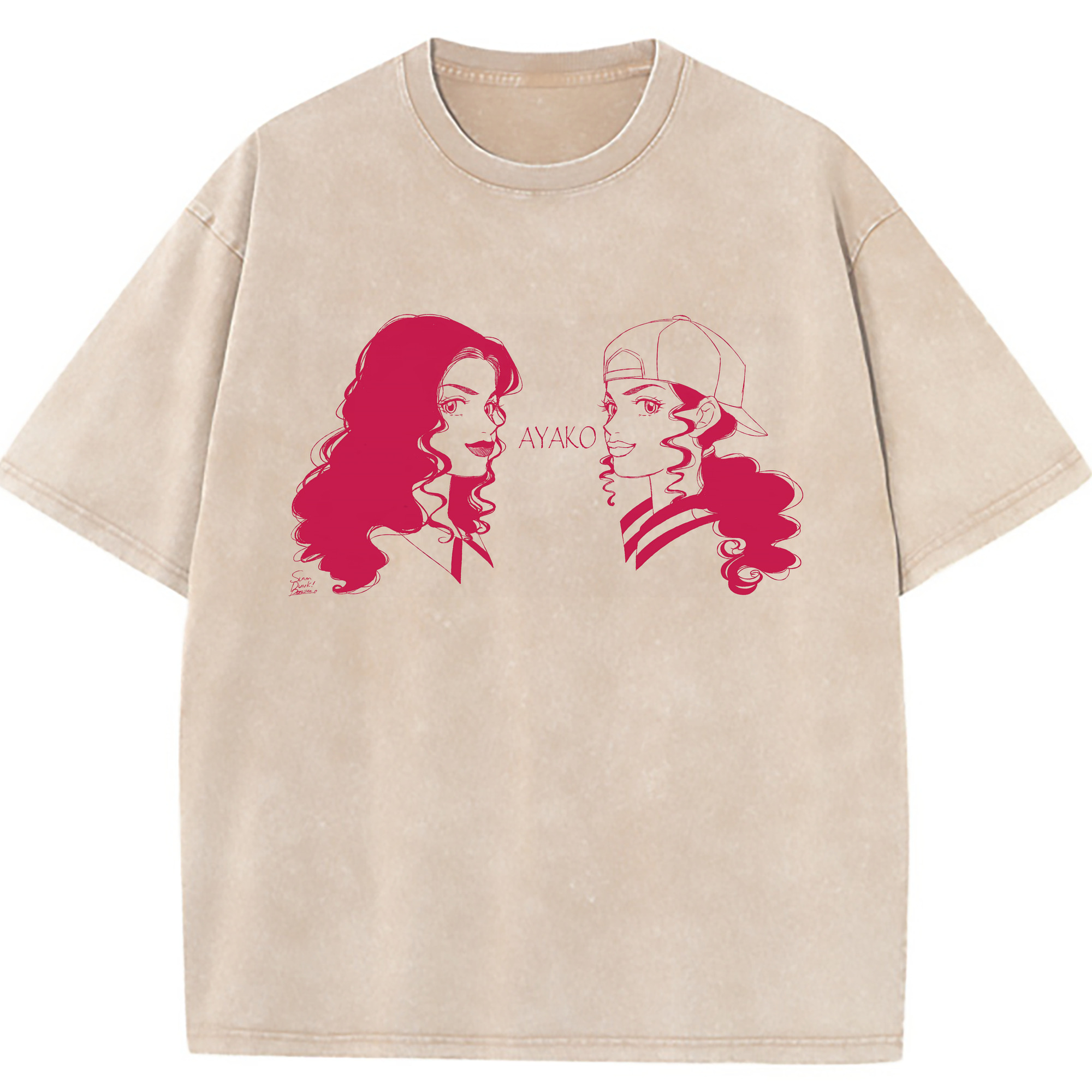 （画像用） SLAM DUNK／スラムダンク 綿100% ヴィンテージ風 半袖Tシャツ（フロントプリント）
