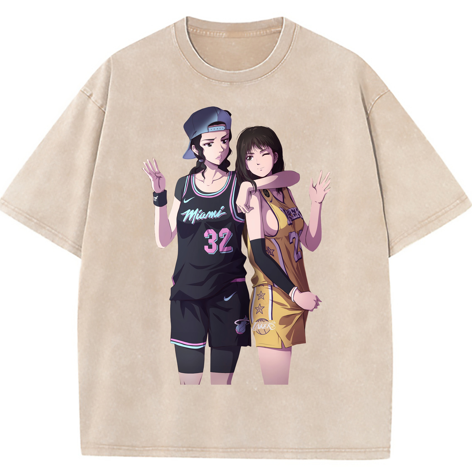 （画像用） SLAM DUNK／スラムダンク 綿100% ヴィンテージ風 半袖Tシャツ（フロントプリント）