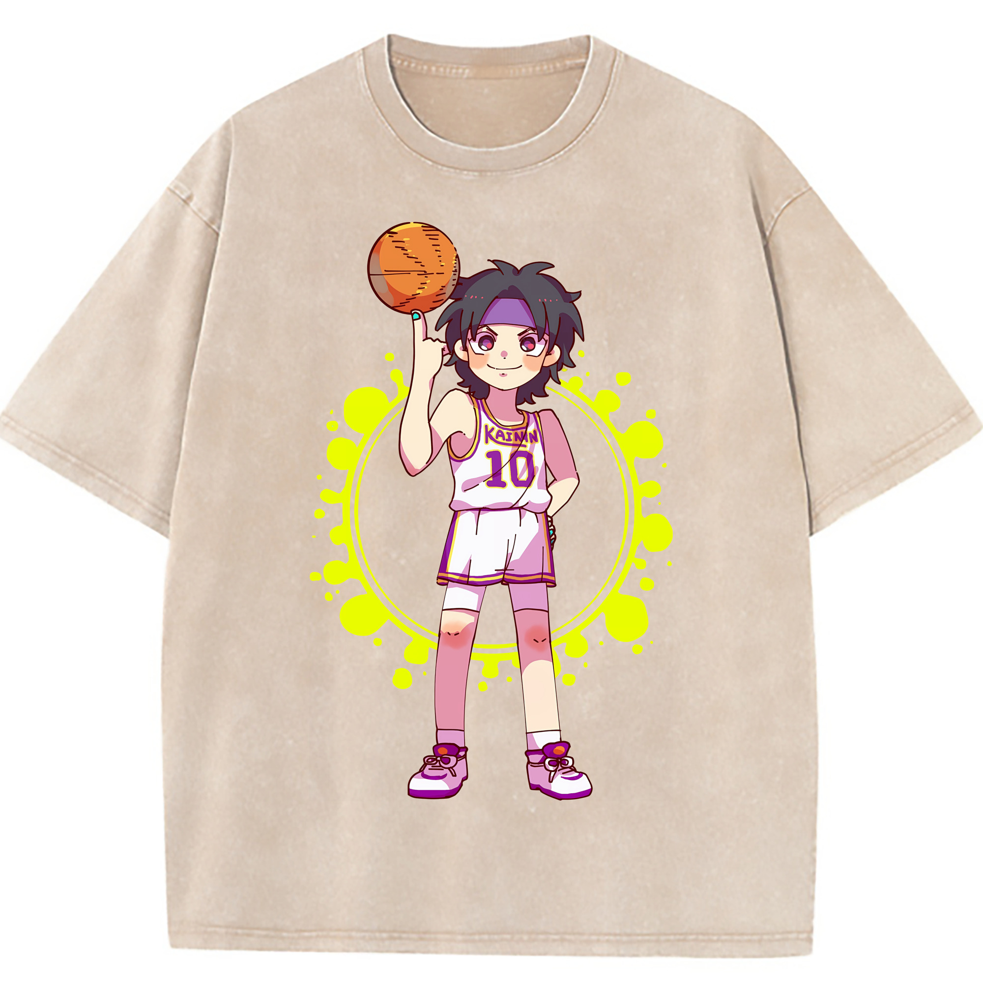 （画像用） SLAM DUNK／スラムダンク 綿100% ヴィンテージ風 半袖Tシャツ（フロントプリント）