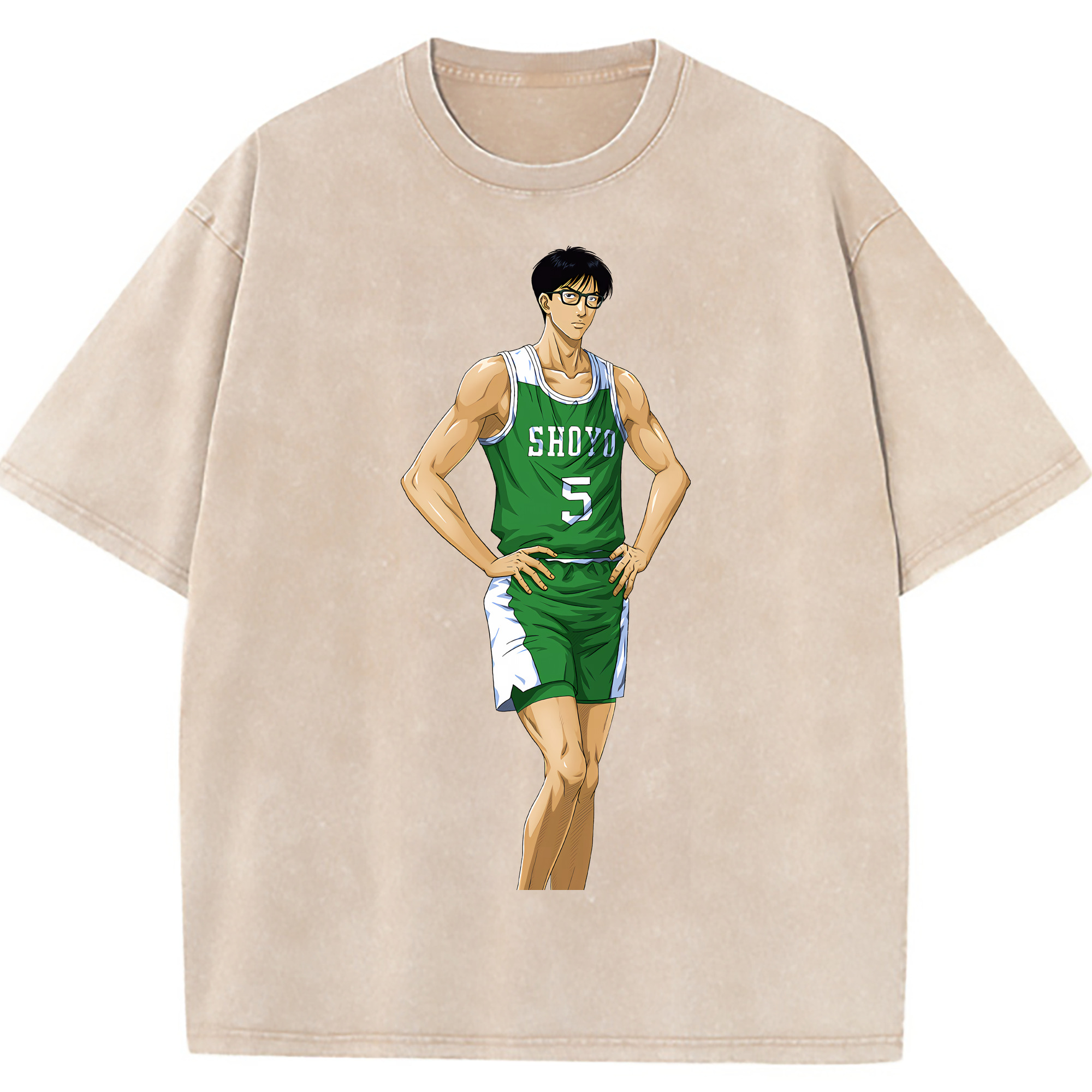 （画像用） SLAM DUNK／スラムダンク 綿100% ヴィンテージ風 半袖Tシャツ（フロントプリント）