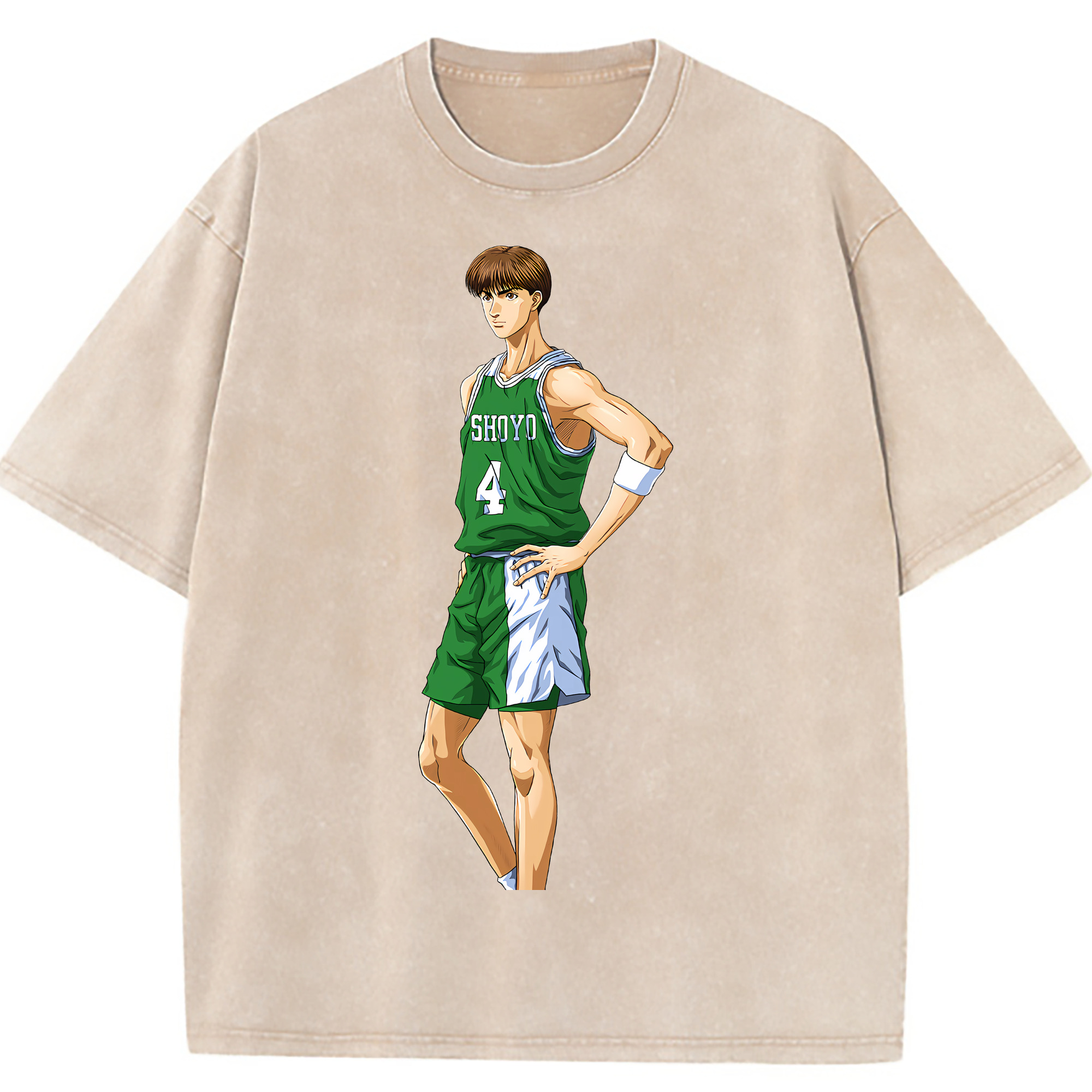 （画像用） SLAM DUNK／スラムダンク 綿100% ヴィンテージ風 半袖Tシャツ（フロントプリント）