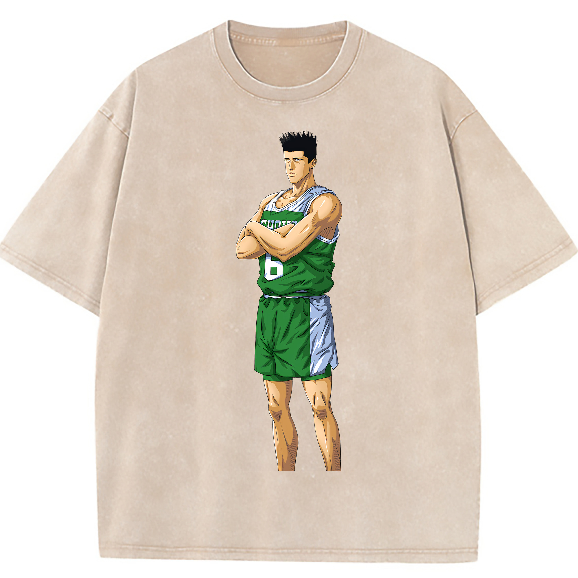 （画像用） SLAM DUNK／スラムダンク 綿100% ヴィンテージ風 半袖Tシャツ（フロントプリント）