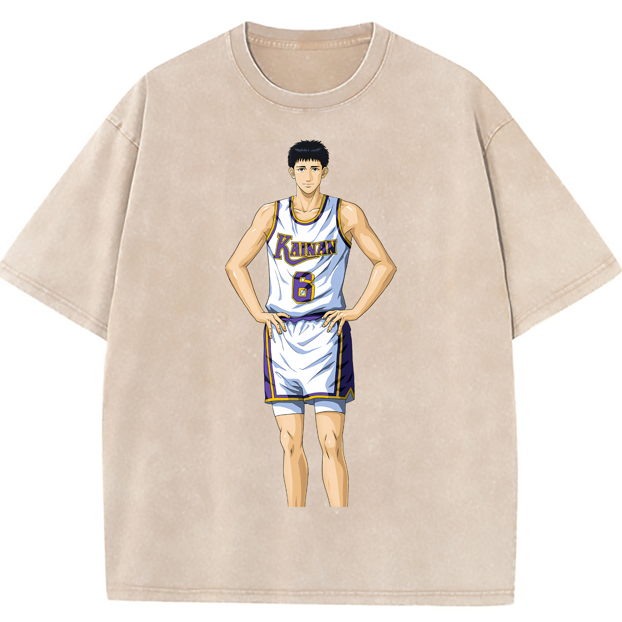 （画像用） SLAM DUNK／スラムダンク 綿100% ヴィンテージ風 半袖Tシャツ（フロントプリント）