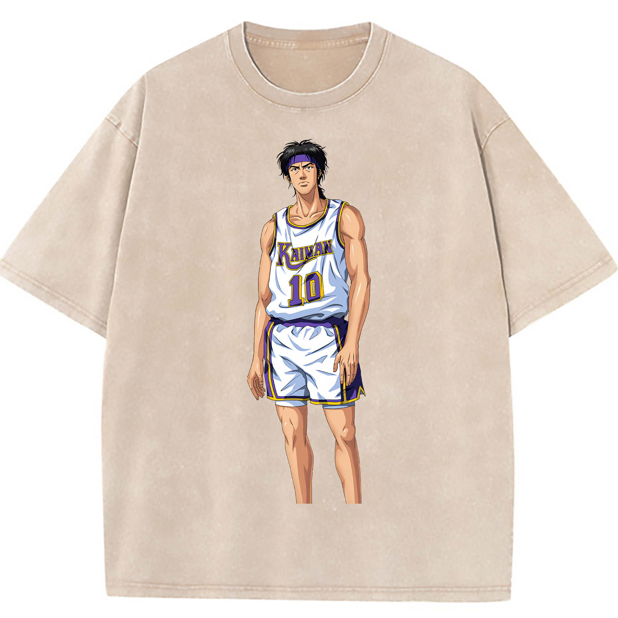 （画像用） SLAM DUNK／スラムダンク 綿100% ヴィンテージ風 半袖Tシャツ（フロントプリント）