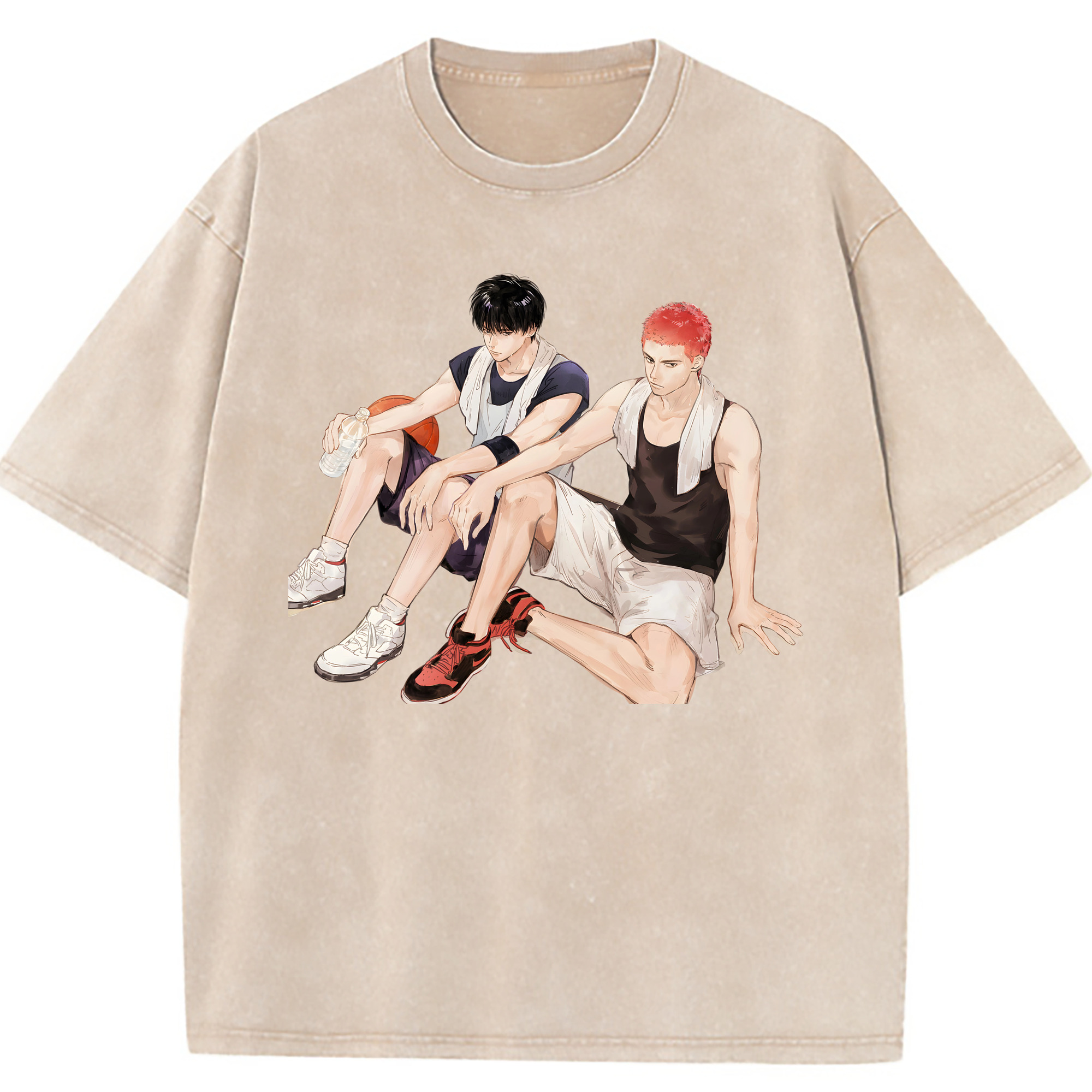 （画像用） SLAM DUNK／スラムダンク 綿100% ヴィンテージ風 半袖Tシャツ（フロントプリント）