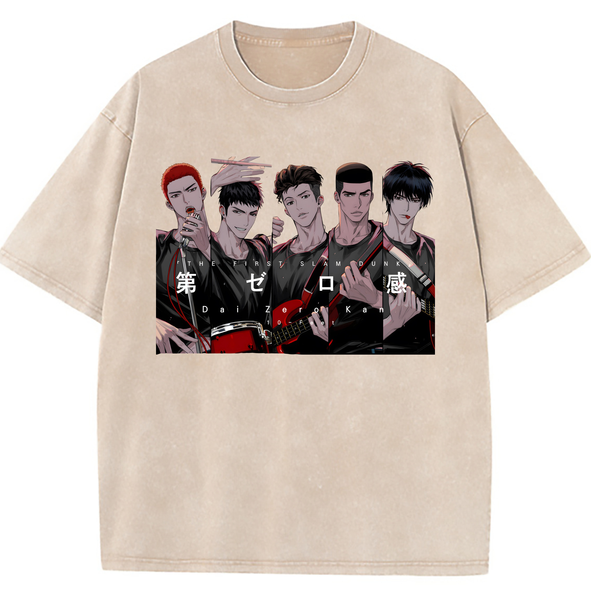 （画像用） SLAM DUNK／スラムダンク 綿100% ヴィンテージ風 半袖Tシャツ（フロントプリント）