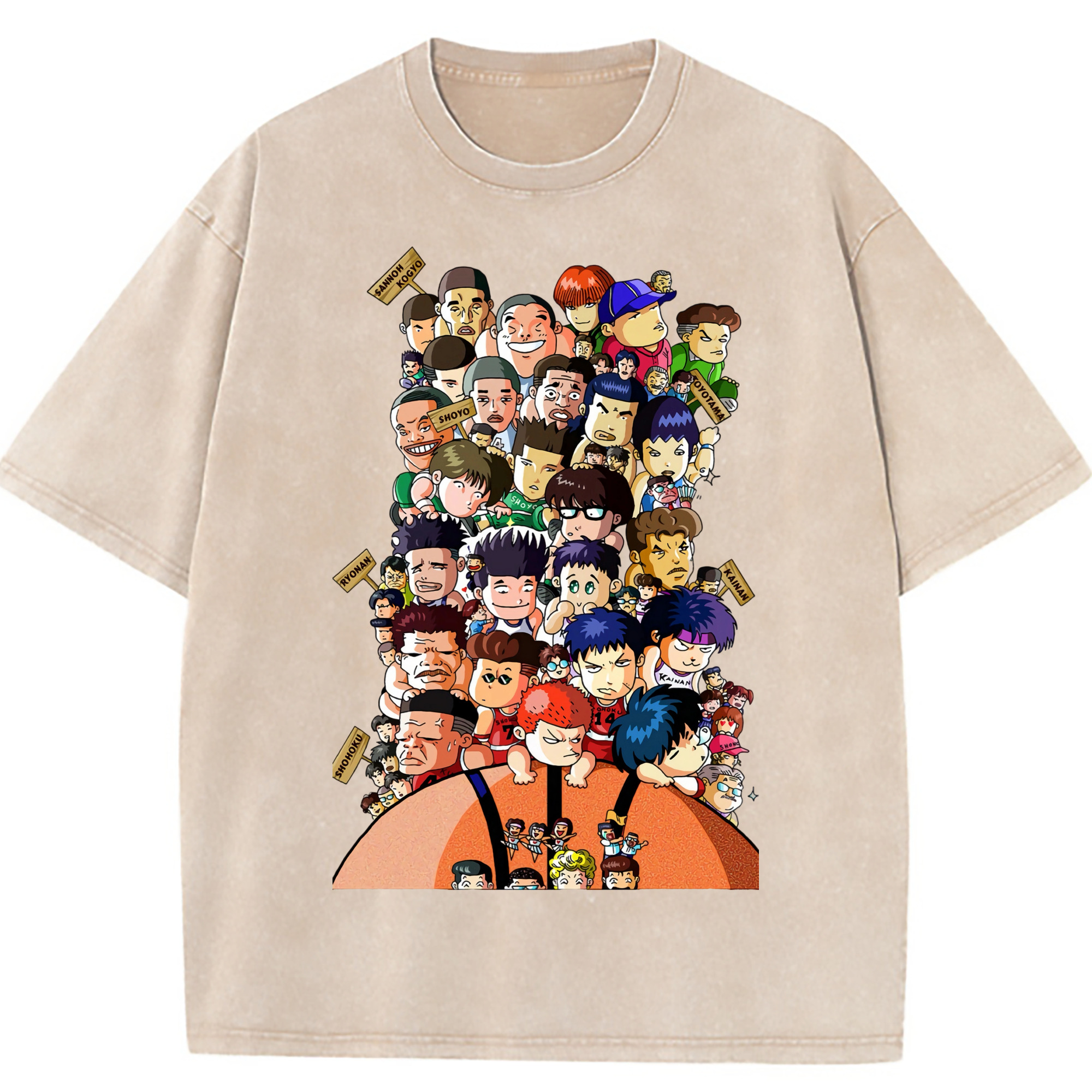 （画像用） SLAM DUNK／スラムダンク 綿100% ヴィンテージ風 半袖Tシャツ（フロントプリント）