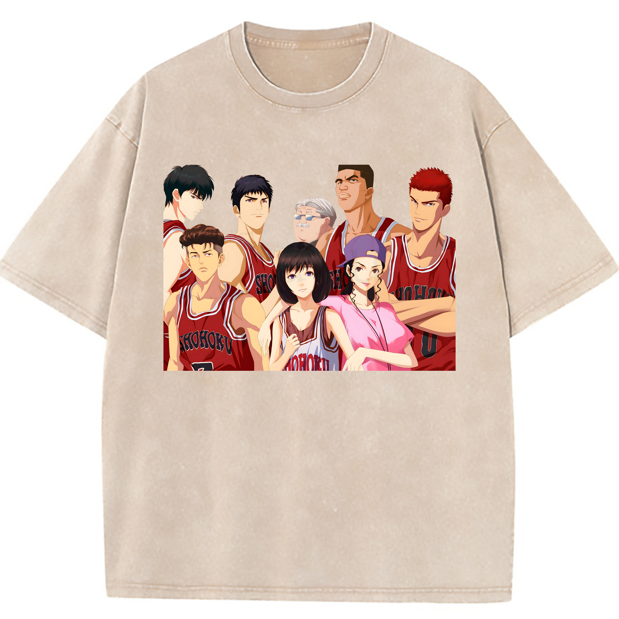 （画像用） SLAM DUNK／スラムダンク 綿100% ヴィンテージ風 半袖Tシャツ（フロントプリント）