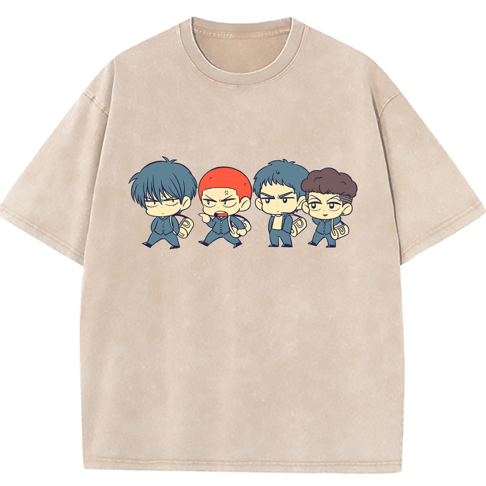 （画像用） SLAM DUNK／スラムダンク 綿100% ヴィンテージ風 半袖Tシャツ（フロントプリント）