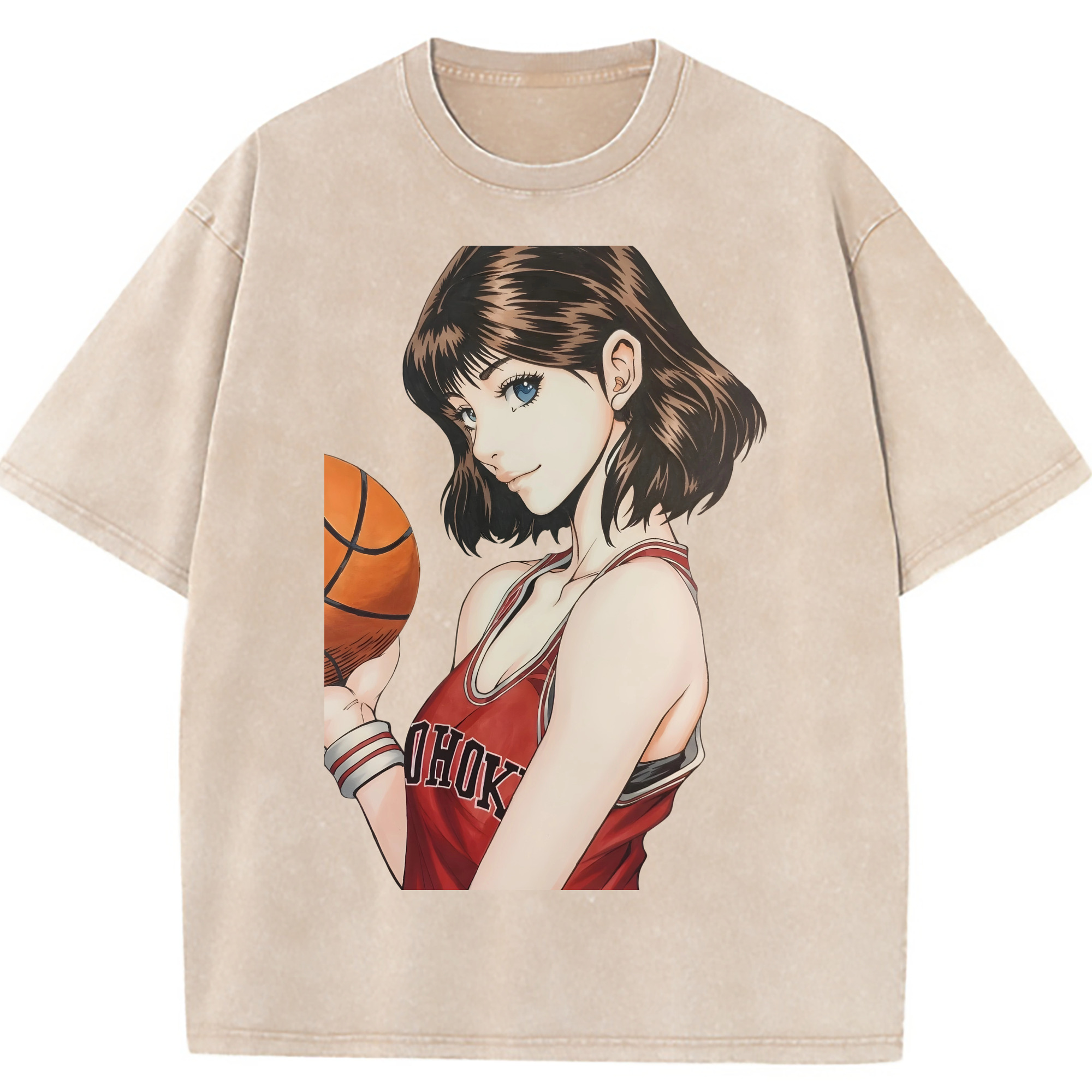 （画像用） SLAM DUNK／スラムダンク 綿100% ヴィンテージ風 半袖Tシャツ（フロントプリント）