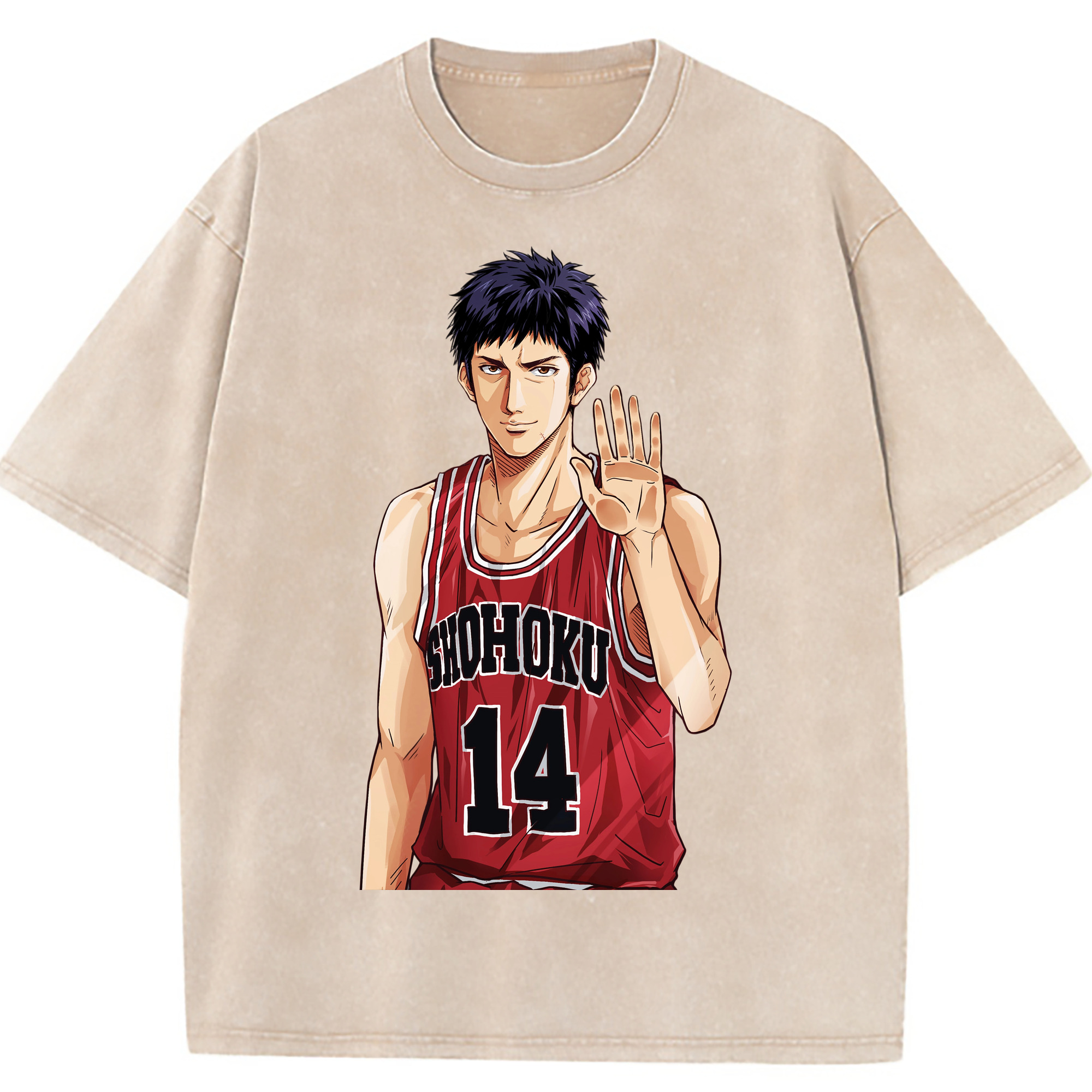 （画像用） SLAM DUNK／スラムダンク 綿100% ヴィンテージ風 半袖Tシャツ（フロントプリント）