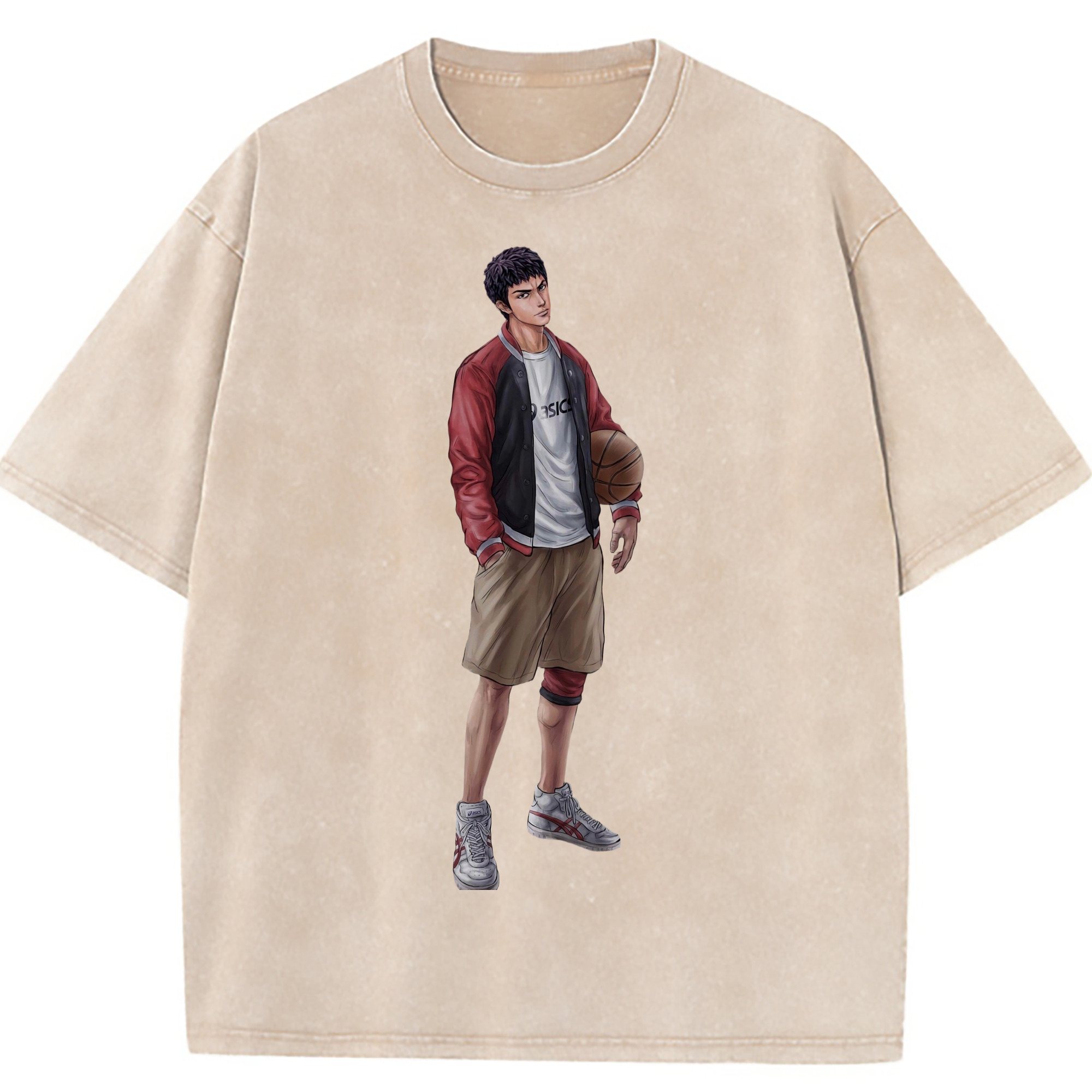 （画像用） SLAM DUNK／スラムダンク 綿100% ヴィンテージ風 半袖Tシャツ（フロントプリント）
