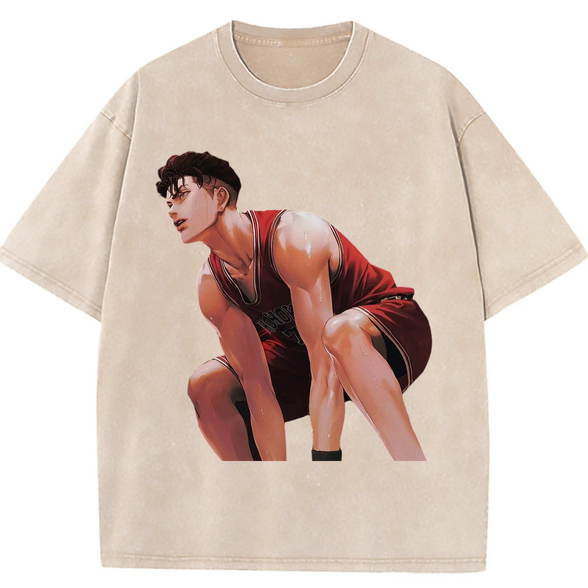 （画像用） SLAM DUNK／スラムダンク 綿100% ヴィンテージ風 半袖Tシャツ（フロントプリント）