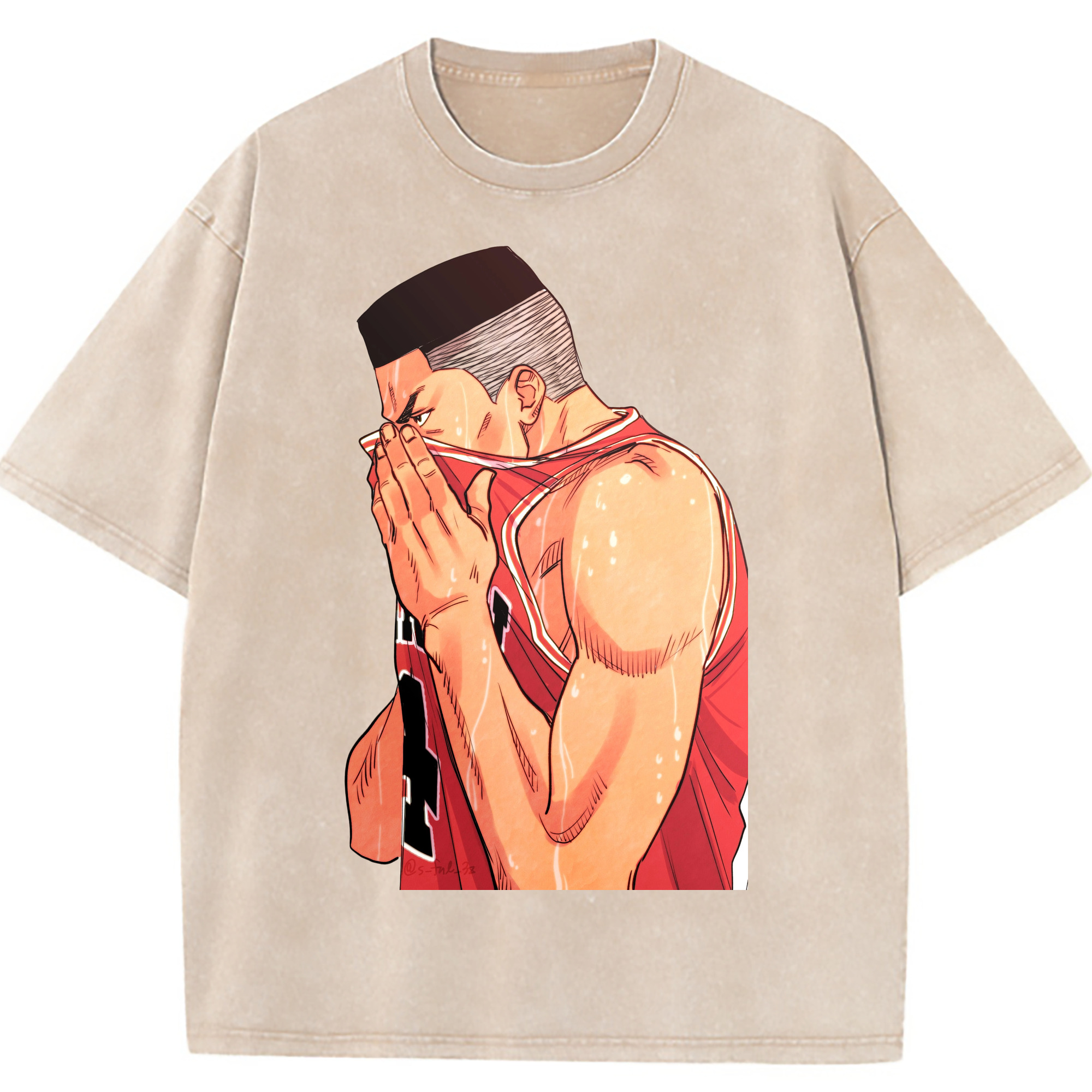（画像用） SLAM DUNK／スラムダンク 綿100% ヴィンテージ風 半袖Tシャツ（フロントプリント）