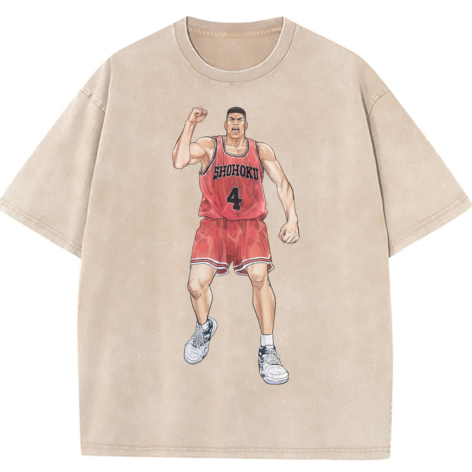 （画像用） SLAM DUNK／スラムダンク 綿100% ヴィンテージ風 半袖Tシャツ（フロントプリント）