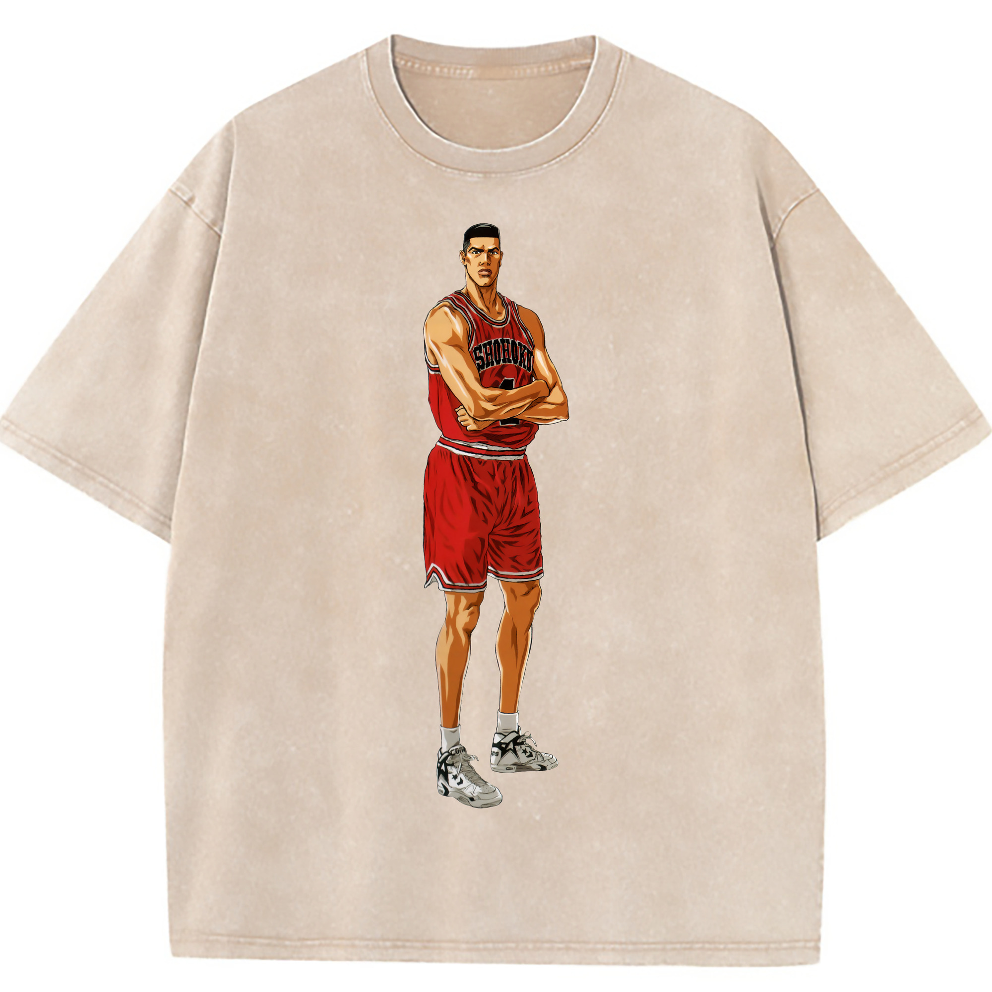 （画像用） SLAM DUNK／スラムダンク 綿100% ヴィンテージ風 半袖Tシャツ（フロントプリント）