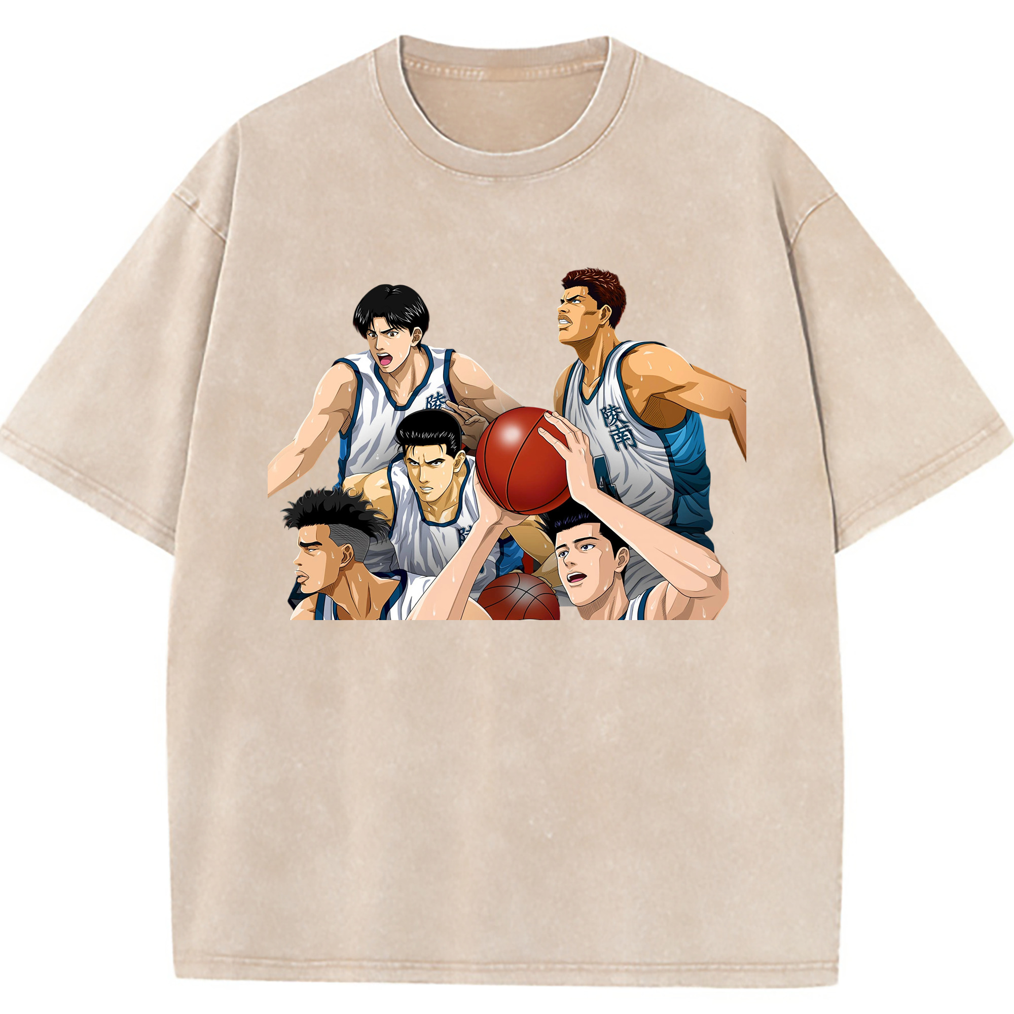 （画像用） SLAM DUNK／スラムダンク 綿100% ヴィンテージ風 半袖Tシャツ（フロントプリント）