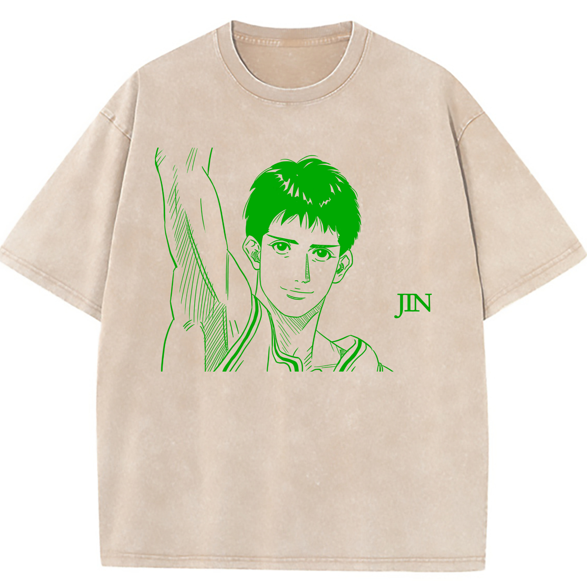 （画像用） SLAM DUNK／スラムダンク 綿100% ヴィンテージ風 半袖Tシャツ（フロントプリント）