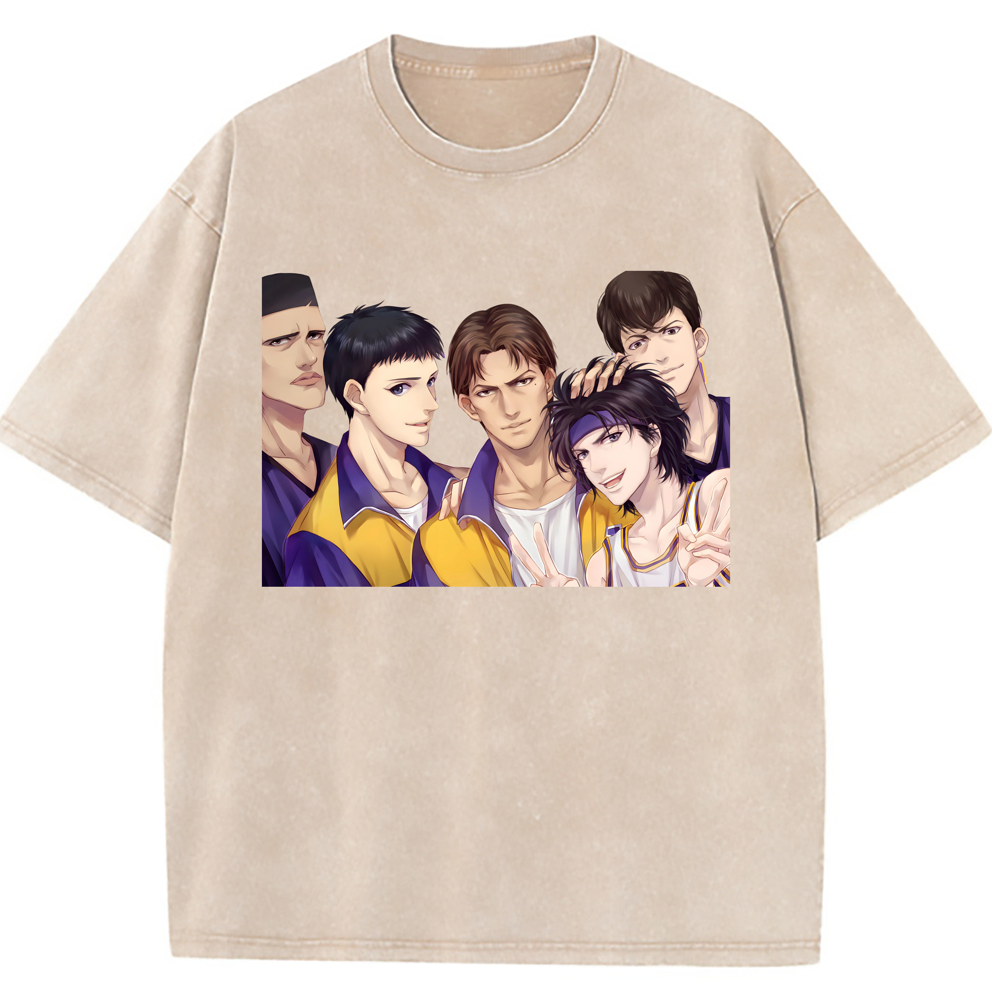 （画像用） SLAM DUNK／スラムダンク 綿100% ヴィンテージ風 半袖Tシャツ（フロントプリント）