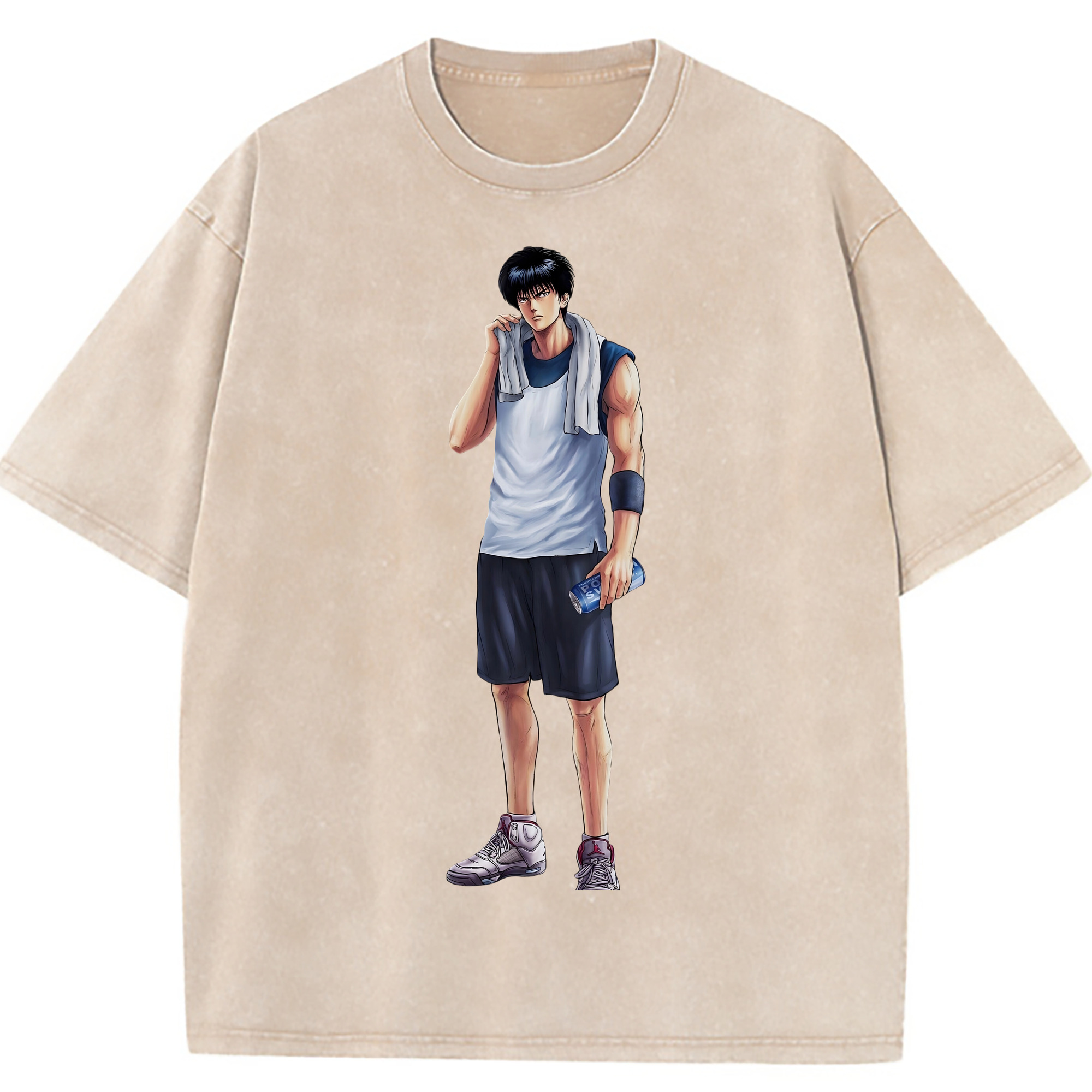 （画像用） SLAM DUNK／スラムダンク 綿100% ヴィンテージ風 半袖Tシャツ（フロントプリント）