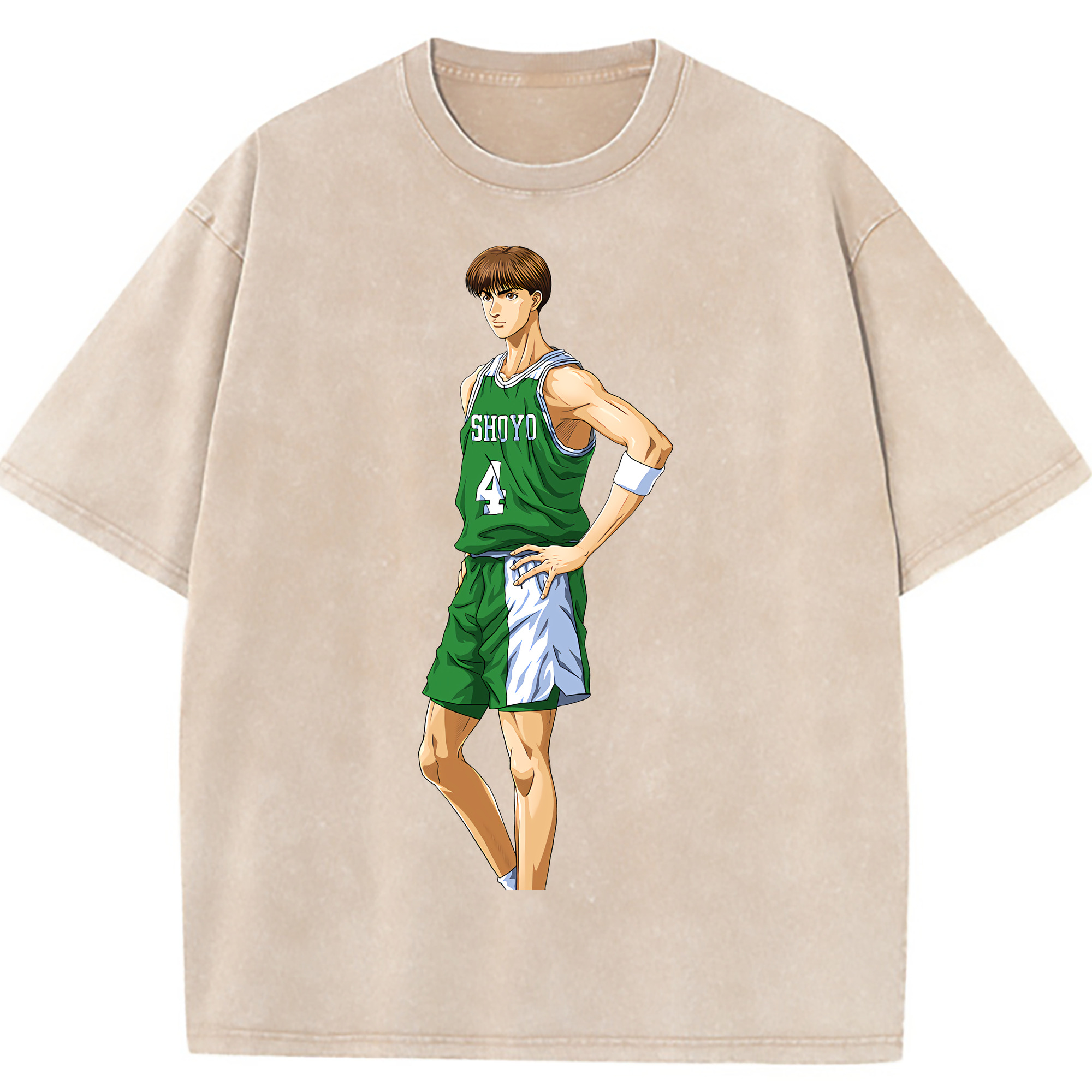 （画像用） SLAM DUNK／スラムダンク 綿100% ヴィンテージ風 半袖Tシャツ（フロントプリント）