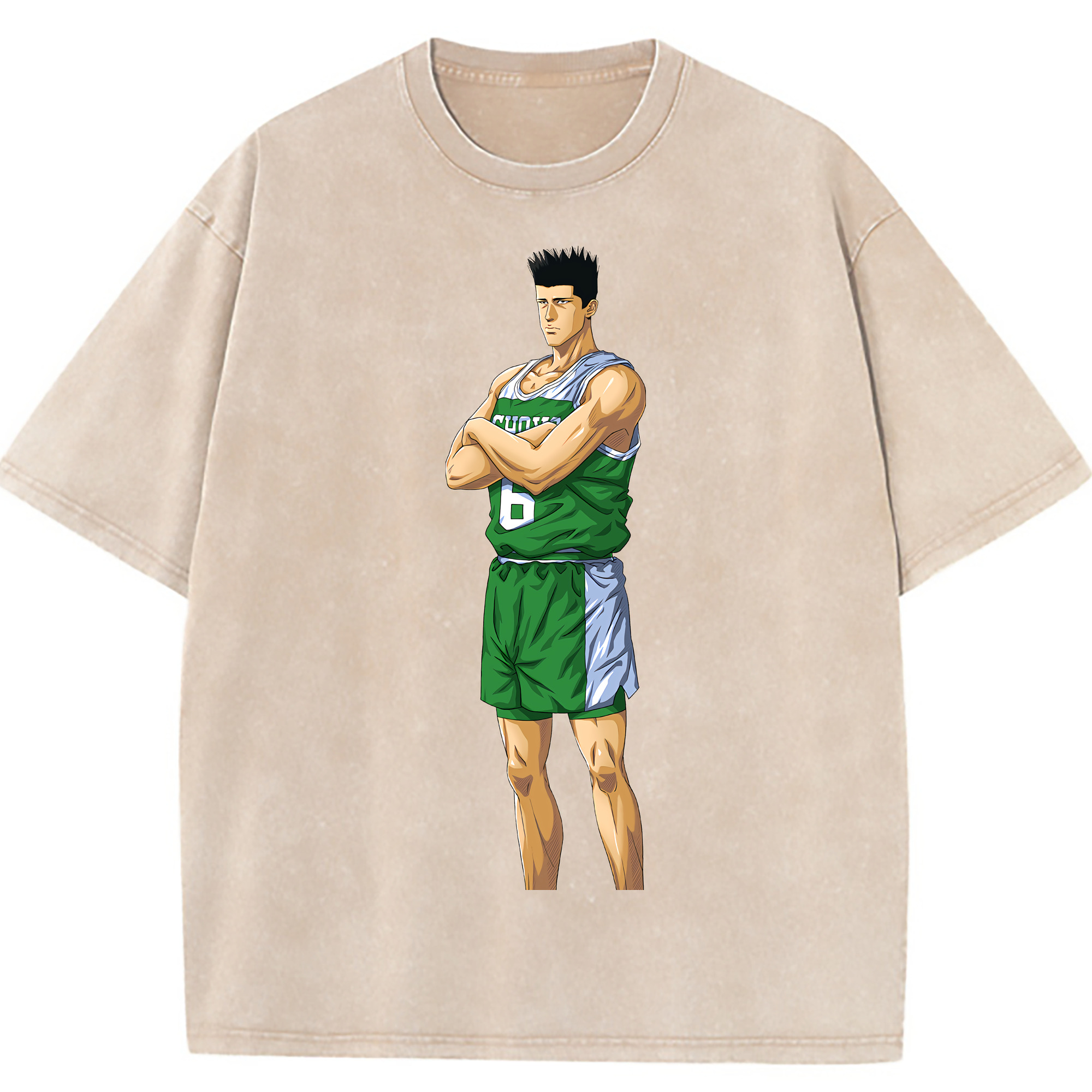 （画像用） SLAM DUNK／スラムダンク 綿100% ヴィンテージ風 半袖Tシャツ（フロントプリント）