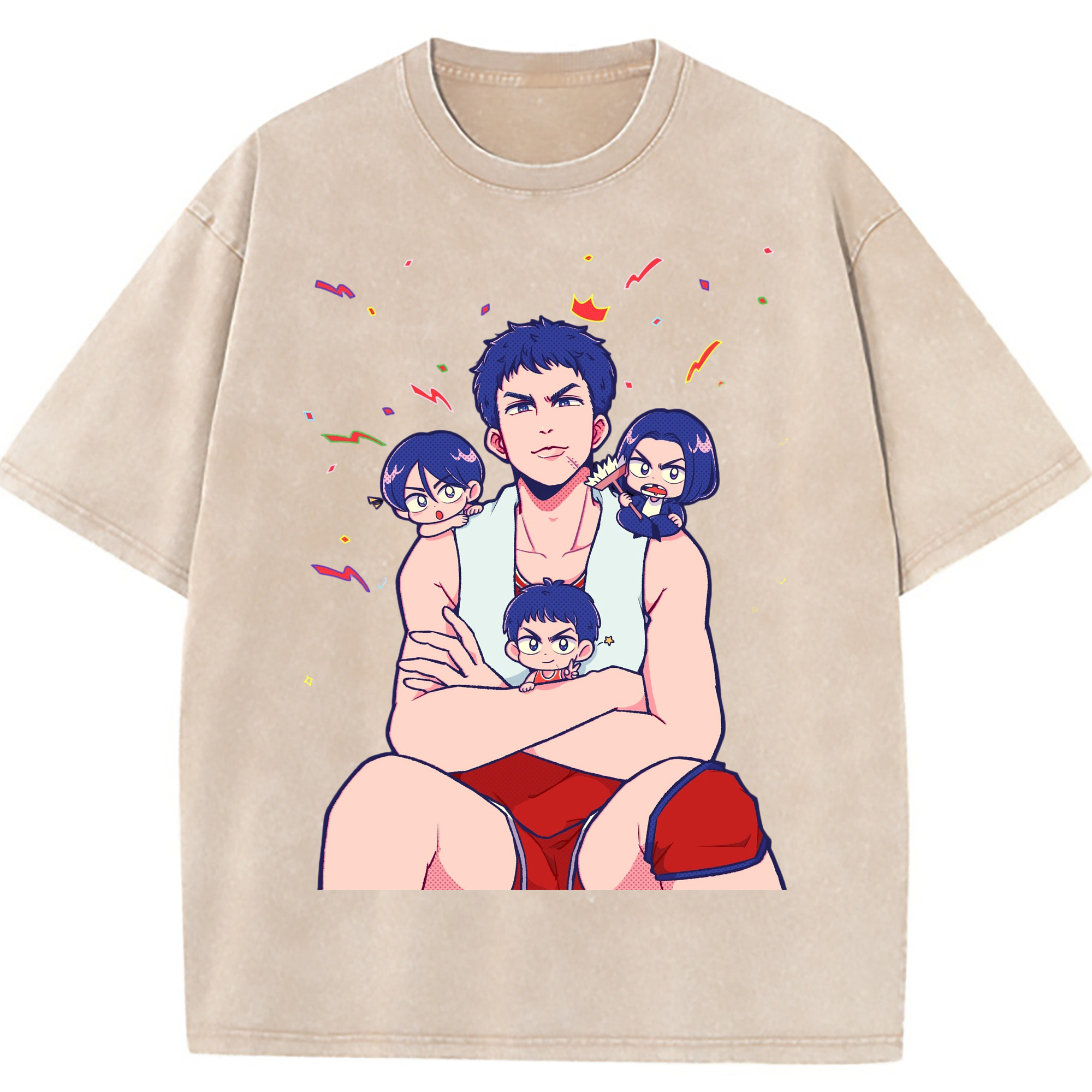 （画像用） SLAM DUNK／スラムダンク 綿100% ヴィンテージ風 半袖Tシャツ（フロントプリント）