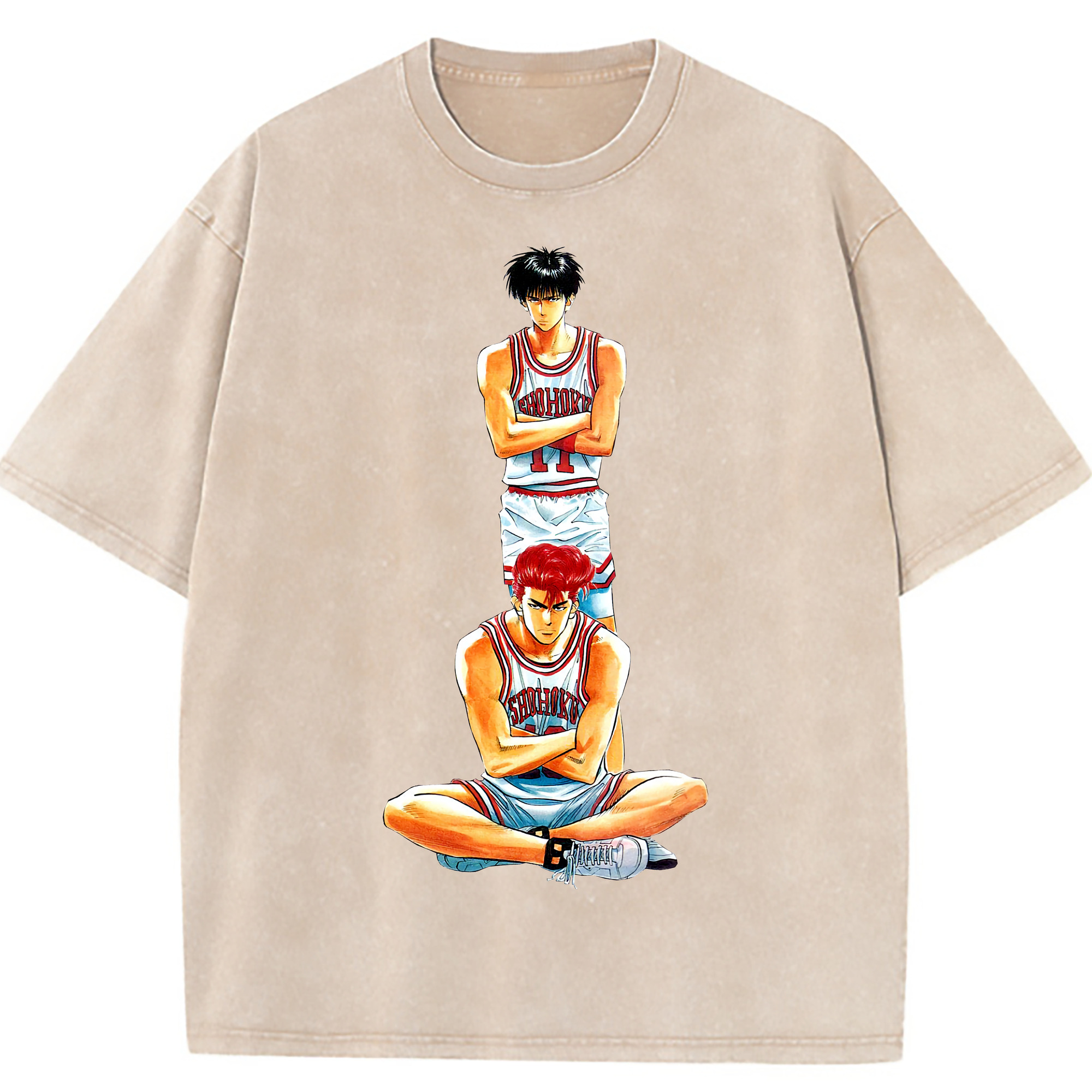 （画像用） SLAM DUNK／スラムダンク 綿100% ヴィンテージ風 半袖Tシャツ（フロントプリント）
