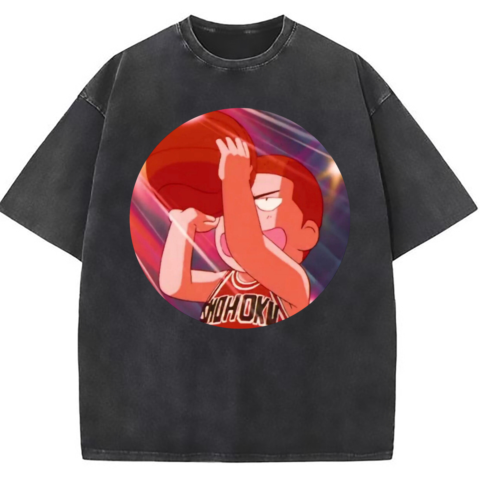 （画像用） SLAM DUNK／スラムダンク 綿100% ヴィンテージ風 半袖Tシャツ（フロントプリント）