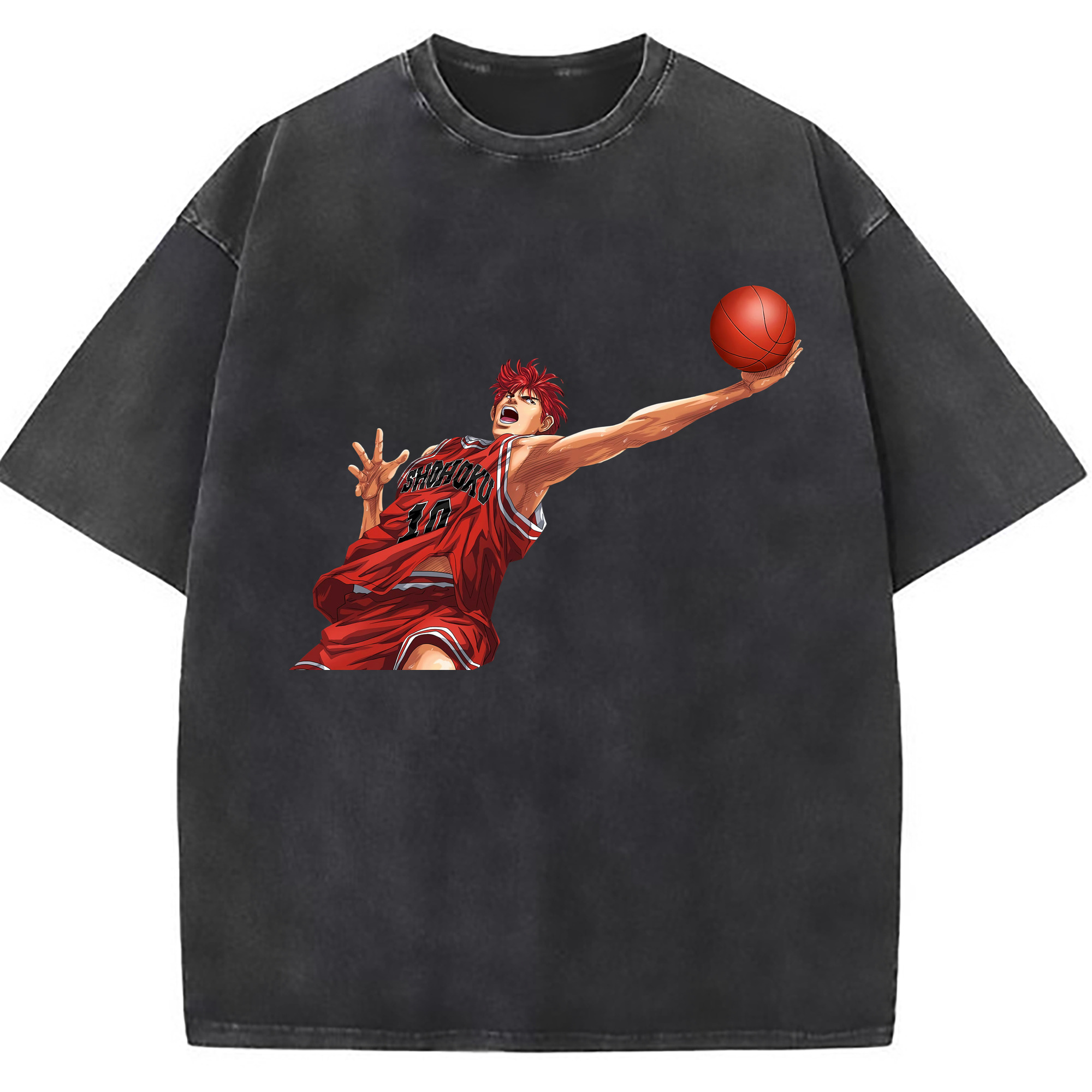 （画像用） SLAM DUNK／スラムダンク 綿100% ヴィンテージ風 半袖Tシャツ（フロントプリント）