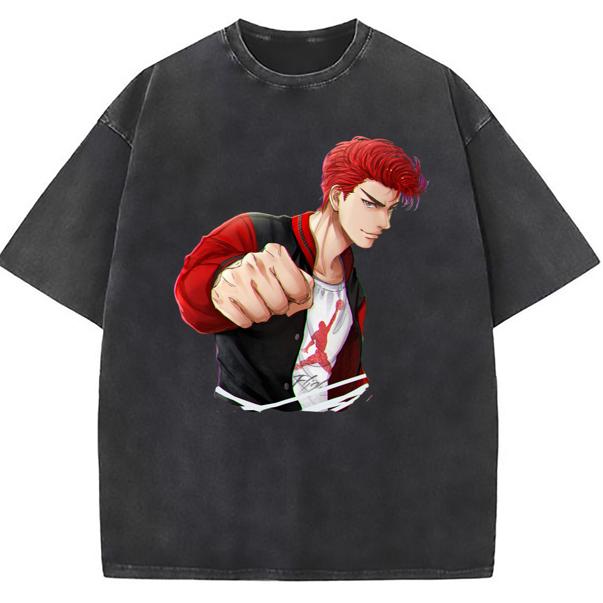（画像用） SLAM DUNK／スラムダンク 綿100% ヴィンテージ風 半袖Tシャツ（フロントプリント）